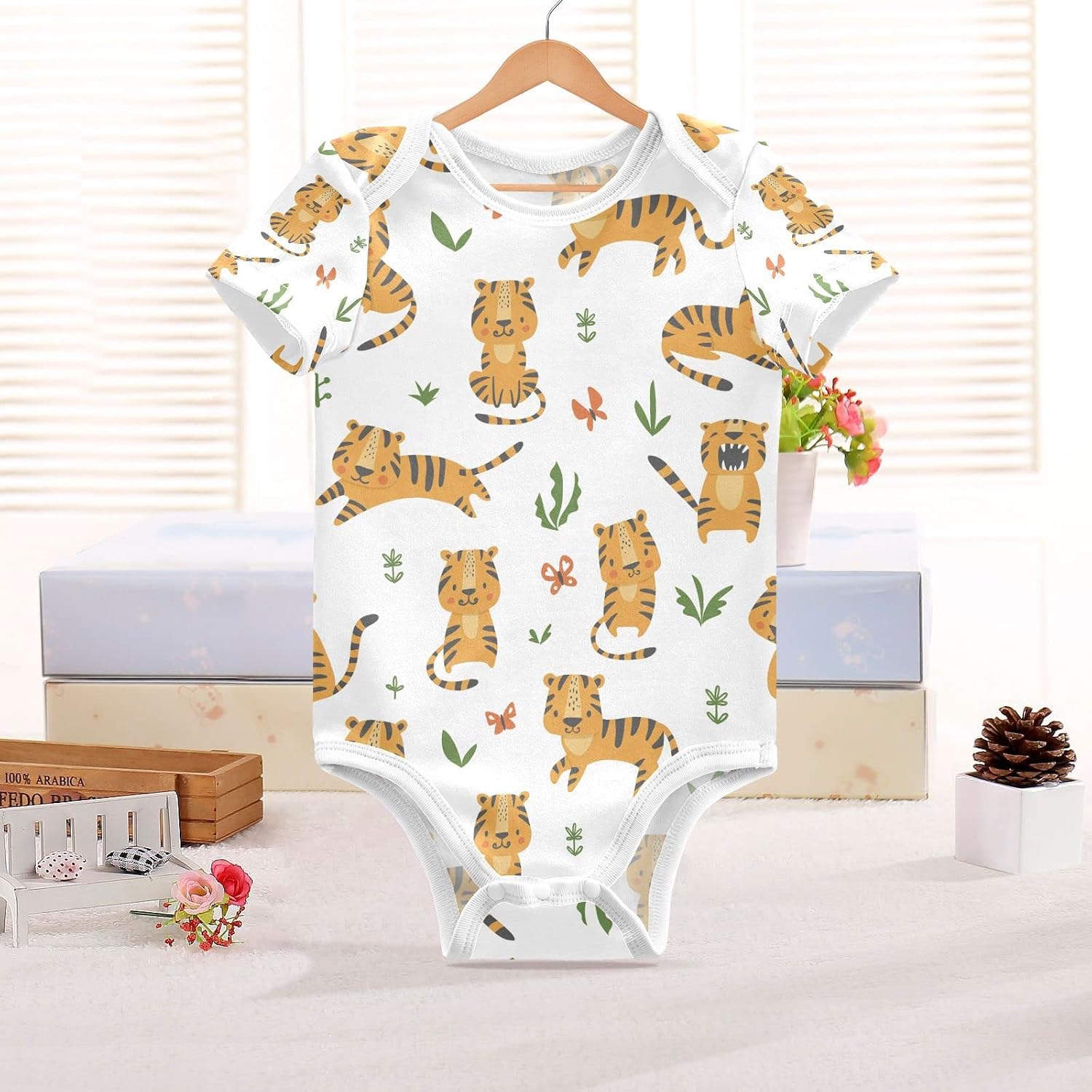 vvfelixl Baby Bodysuits Short Sleeve Cotton Baby Clothes For Boys Funny Baby Suits For Girls 0-24 Months