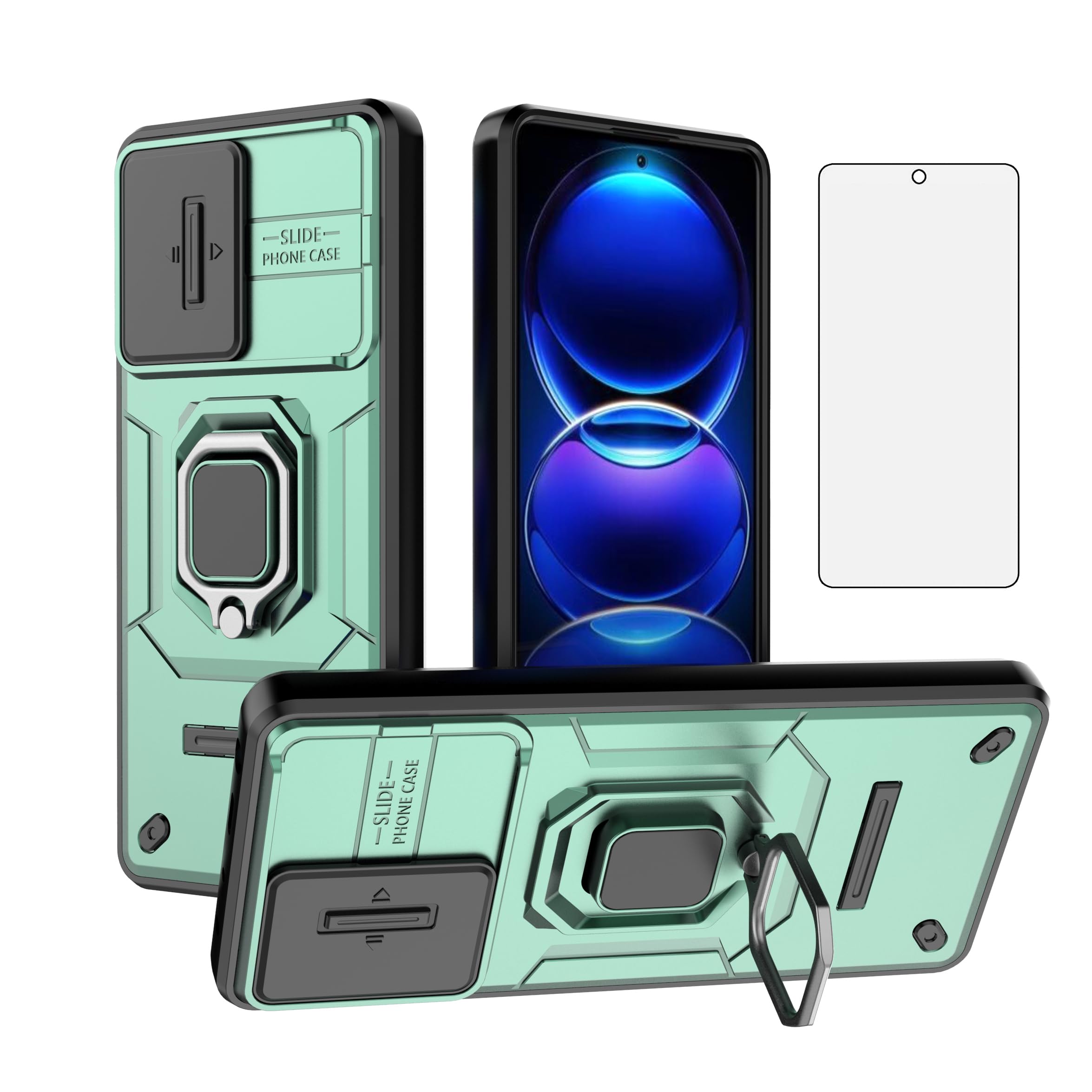 Coque Xiaomi Redmi Note 12 Pro Plus robuste à cache caméra coulissant - 8