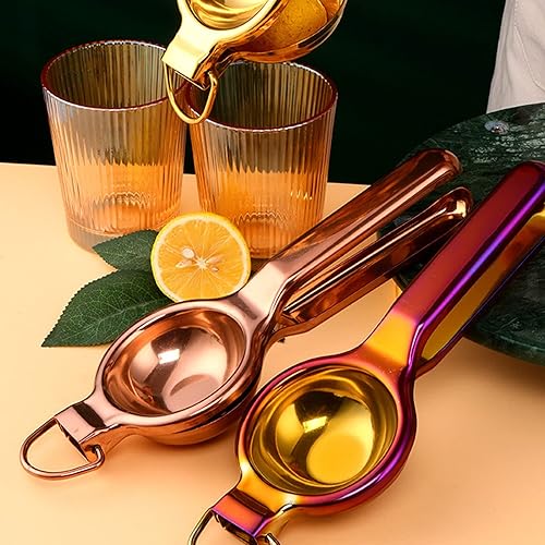 Miniatura 8 de Exprimidor manual, de acero inoxidable, exprimidor de frutas, exprimidor de mano de cítricos para máxima extracción para limones, lima, naranja