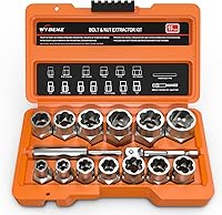 Vista 10 de Juego de 5 extractores de tornillos, juego de extractor de pernos de flauta en espiral, juego de extractor de pernos Cr-MO Easy Out para quitar