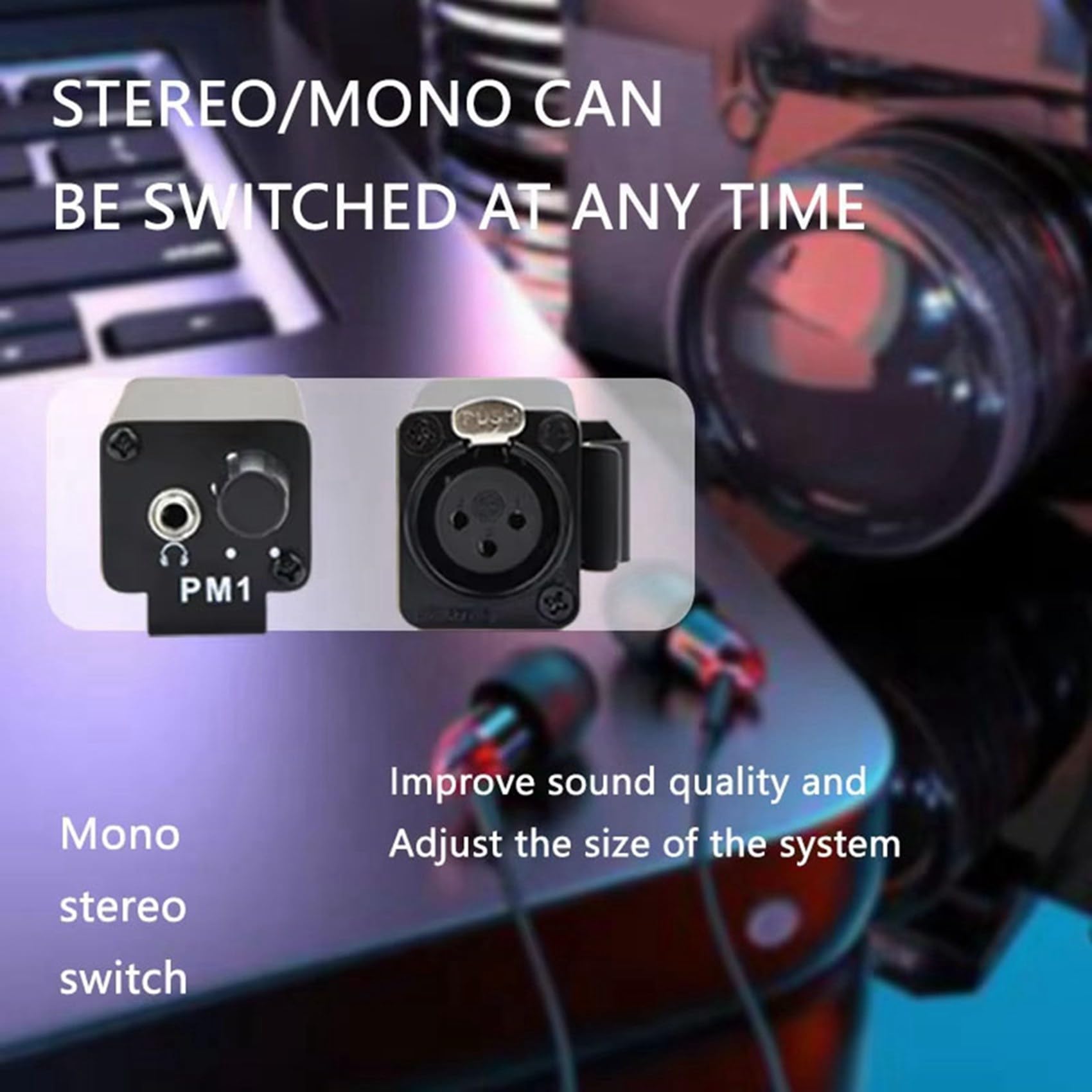 6X Mini Amplificatore per Cuffie XLR Professionale in-Ear Stereo Personale PM1 Amplificatore per Cuffie HiFi Portatile