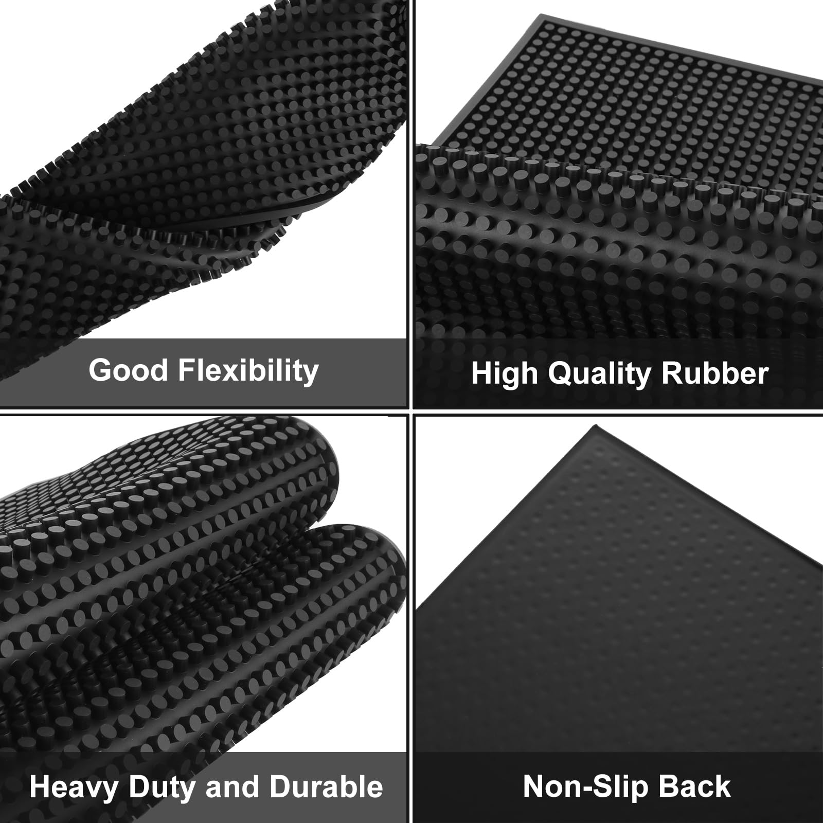 2 PCS 24"x 12" Rubber Bar Mats, Non-Slip Bar Service Spill Mat, PVC Bar Service Mat, Restaurant Kitchen Counter Bar Pad for Counter Top, Cafe, Bar, Kitchen, Restaurant, Hotel