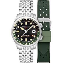 Spinnaker SP-5121-44 Bradner Watch Automatic 18 ATM Waterproof Sapphire Crystal Black Dial Men's Genuine Product