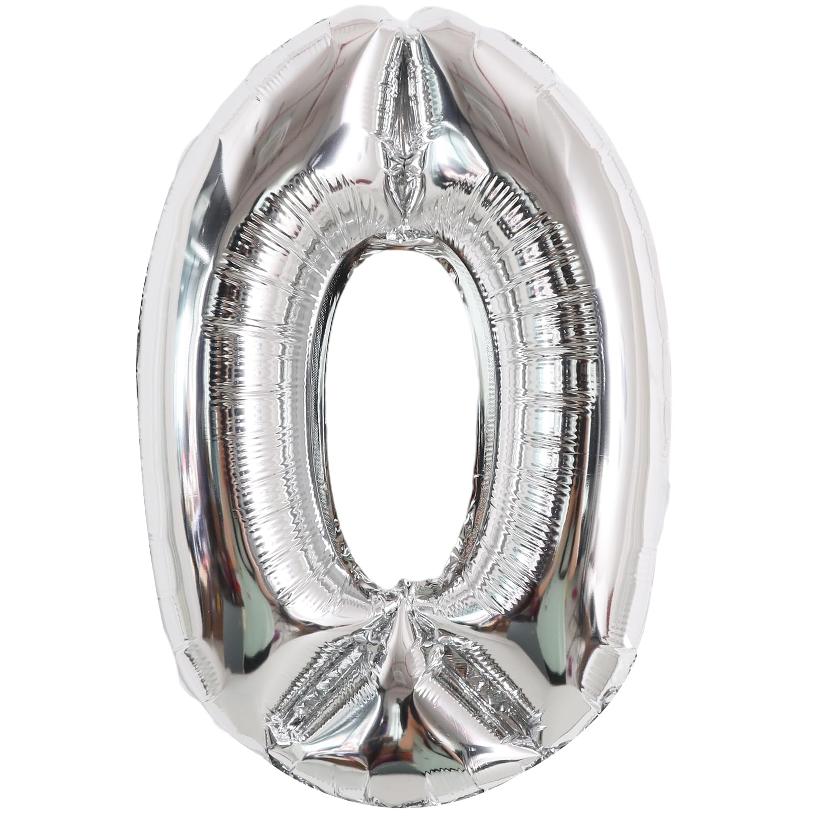 TONIFUL 16 Inch Silver Number 0 Balloon for Birthday Party Decorations