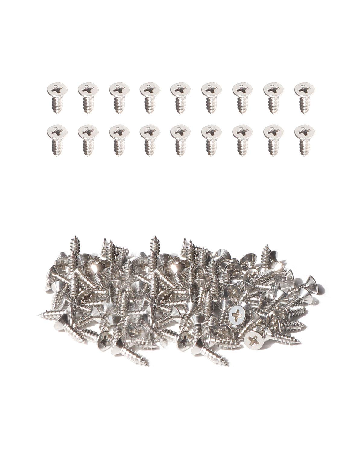 IMScrews 100pcs #4 X 3/8" Stainless Steel Flat Head Phillips Wood Screws - 18-8 (304) Grade, Self-Tapping