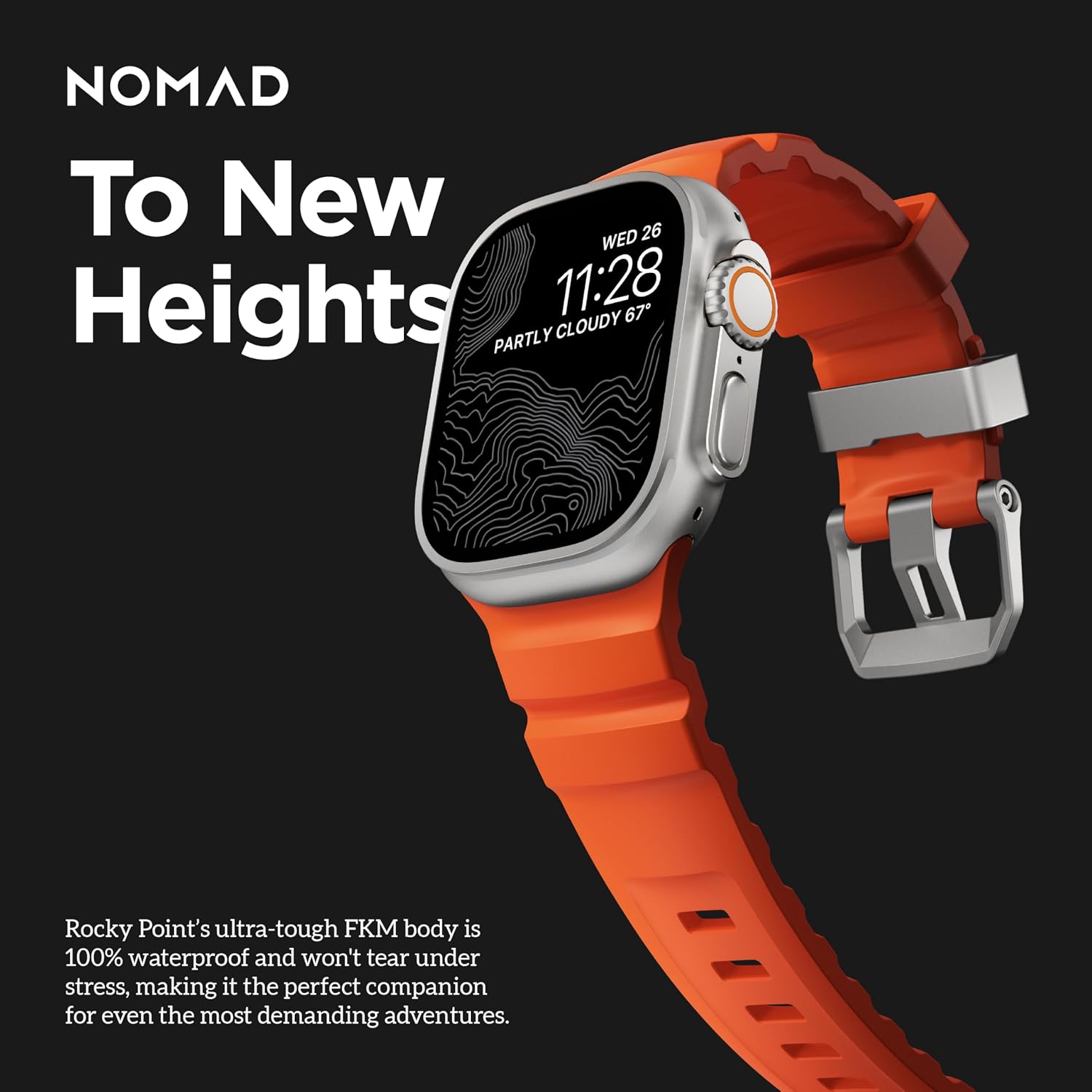 NOMAD Apple Watch Sport Band Rocky Point Apple Watch Band with Titanium Hardware