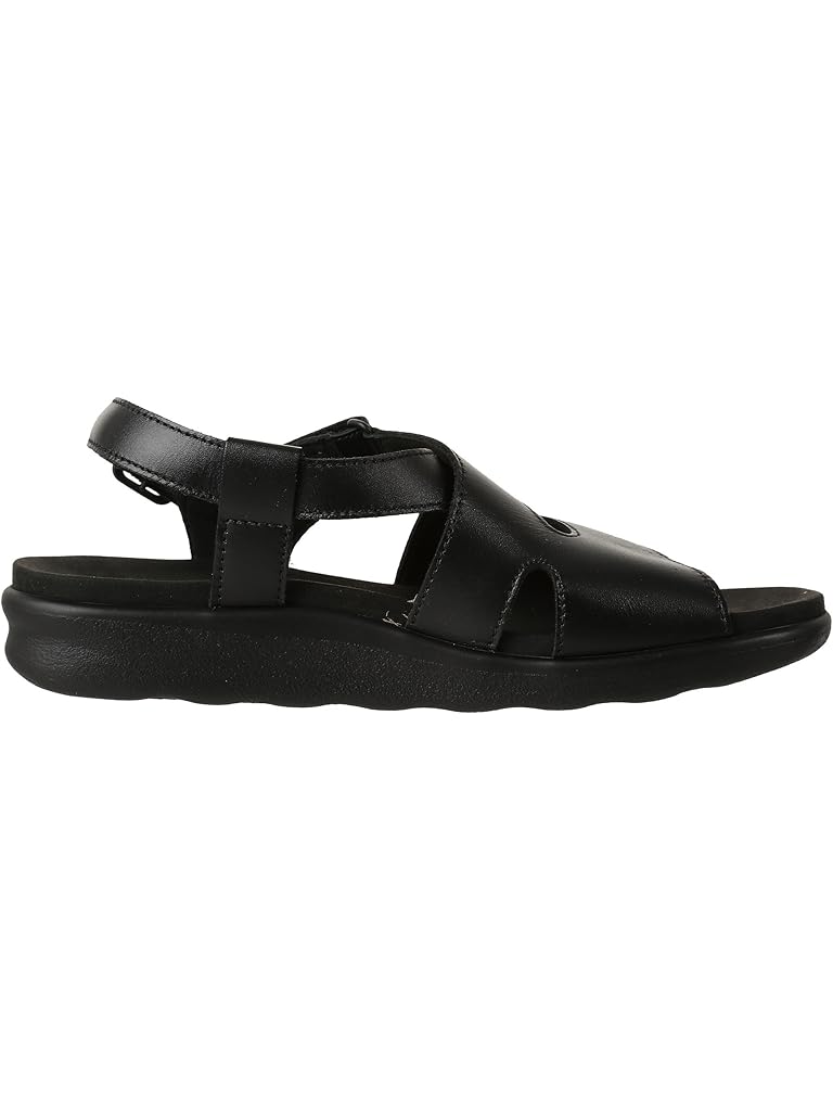 Black SAS Huggy Adjustable Comfort Sandal