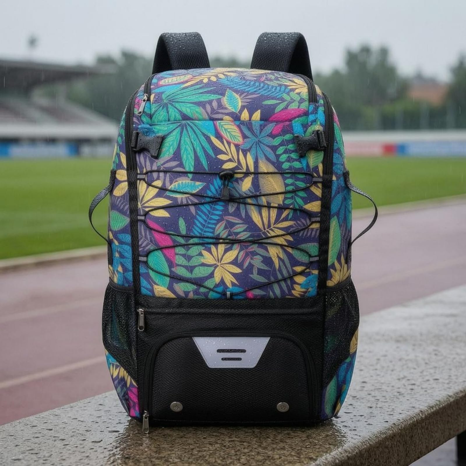 rockible Zaino Sportivo Outdoor Attrezzatura Sportiva Borsa Versatile Nylon Impermeabile Separatore Scarpe Tasche Esterne Multiuso Adatto per Sport Attività, Blu, Blu