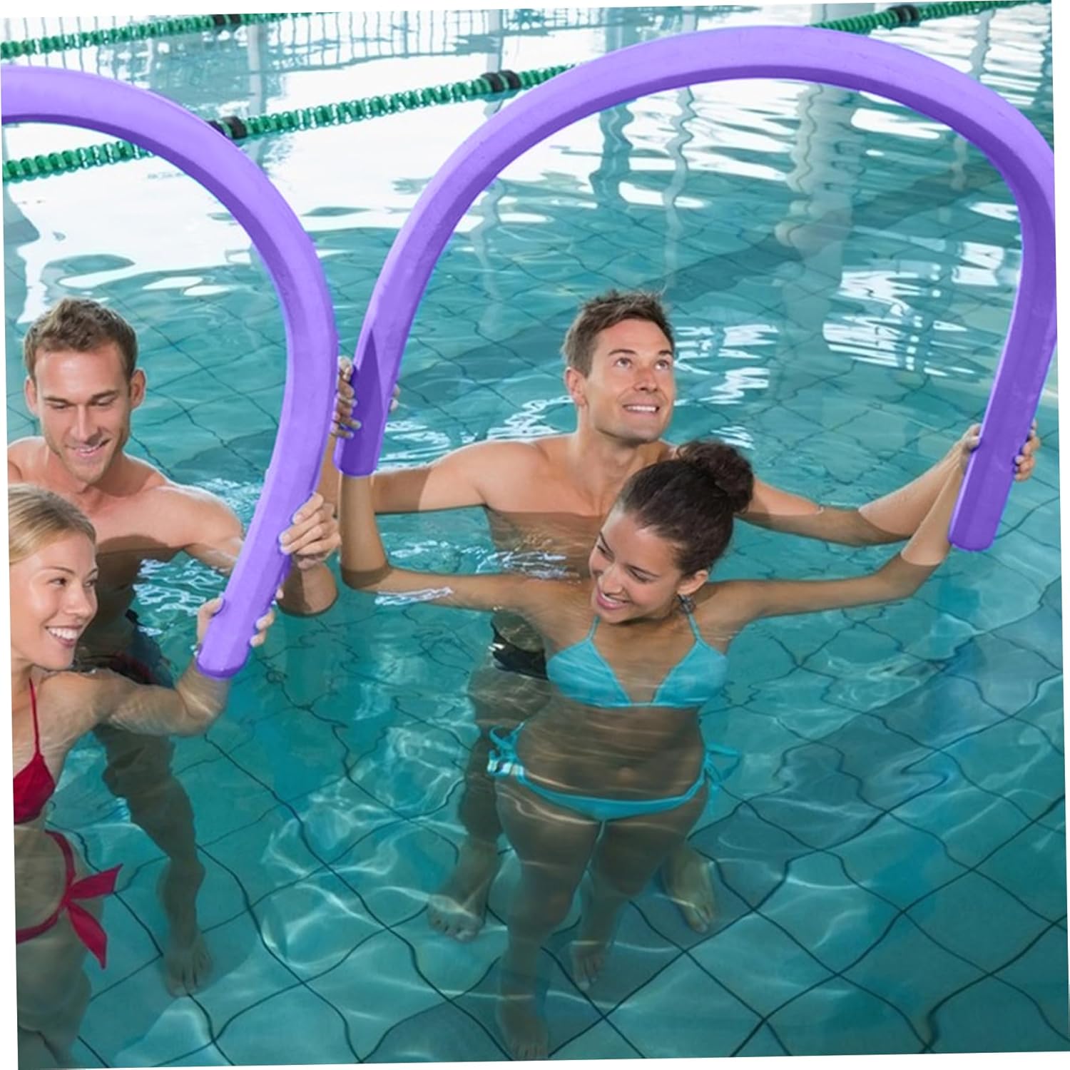 Pool Noodle 2Pcs High Buoyancy Swimming Noodle EPE Foam Pool Noodles 59 Inch Straight Foam Noodles for Swimming Training, Accessories, Purple -.