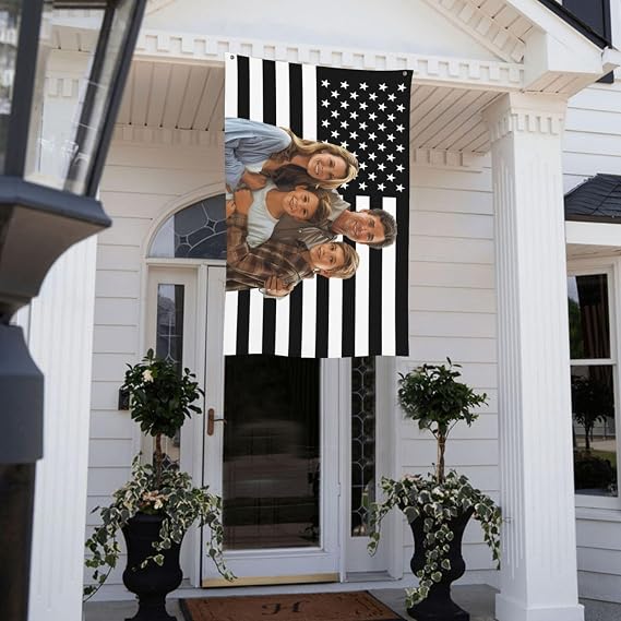 Custom American Flags 3x5Ft Personalized Flags with Image Photo, Make Your Own Flag Tapestry Customize Flag Gift for Bedroom Dormitory Indoor Outdoor Decoration Style4