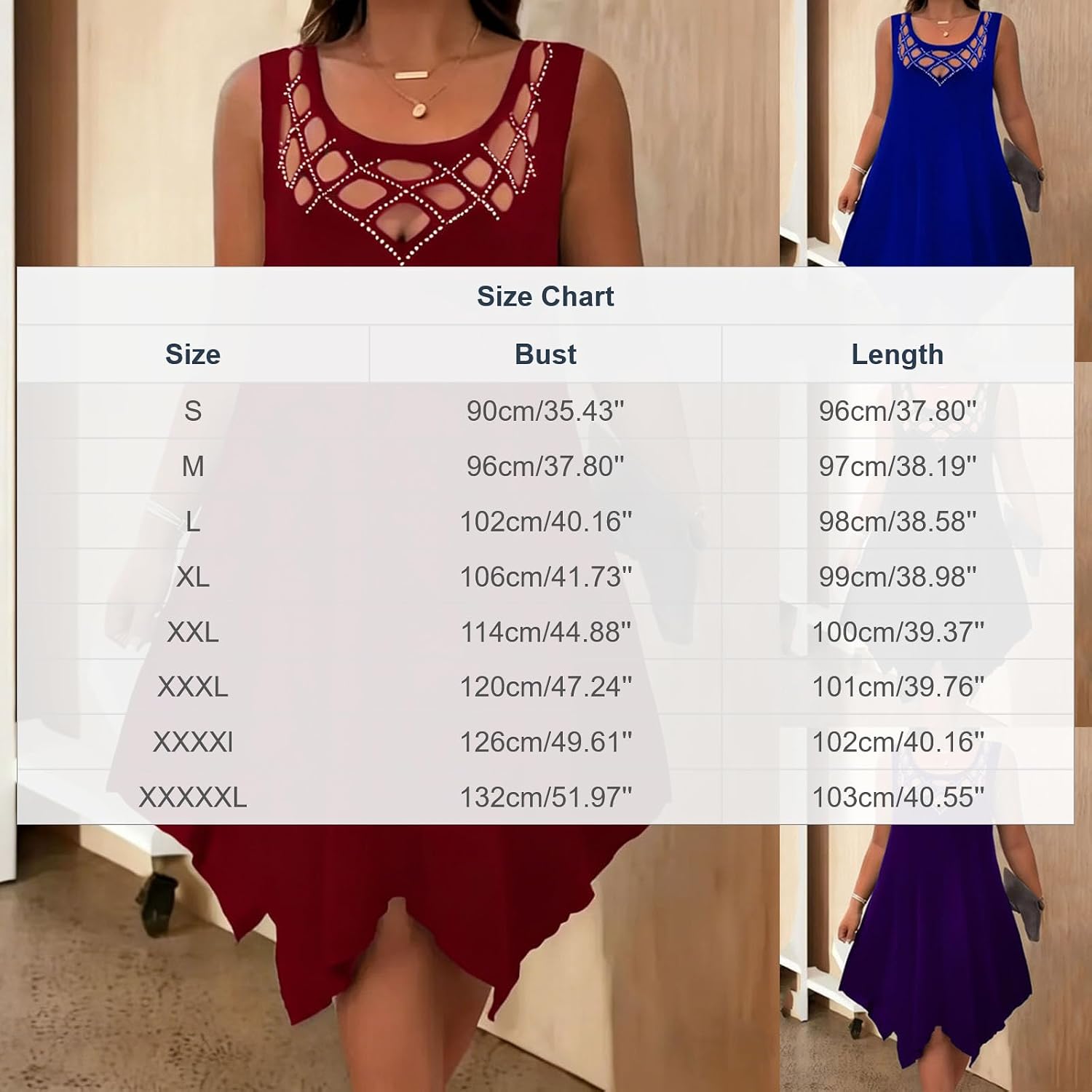Womens Plus Size Dress Loose Sleeveless Flowy Cocktail Party Midi Dresses Cutout Asymmetrical Hem Flowy Midi Dress
