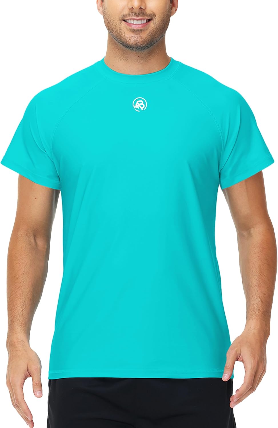 AOBUTE Mens Swim Shirts Short Sleeve UPF 50+ Sun Shirt Quick Dry Rash Guard Fishing Swimming Shirt