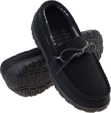 Amazon.com: SOCIFAN Pantuflas tipo mocasín para hombre para interiores y  exteriores, zapatos cálidos para casa, Negro, 13 : Ropa, Zapatos y Joyería