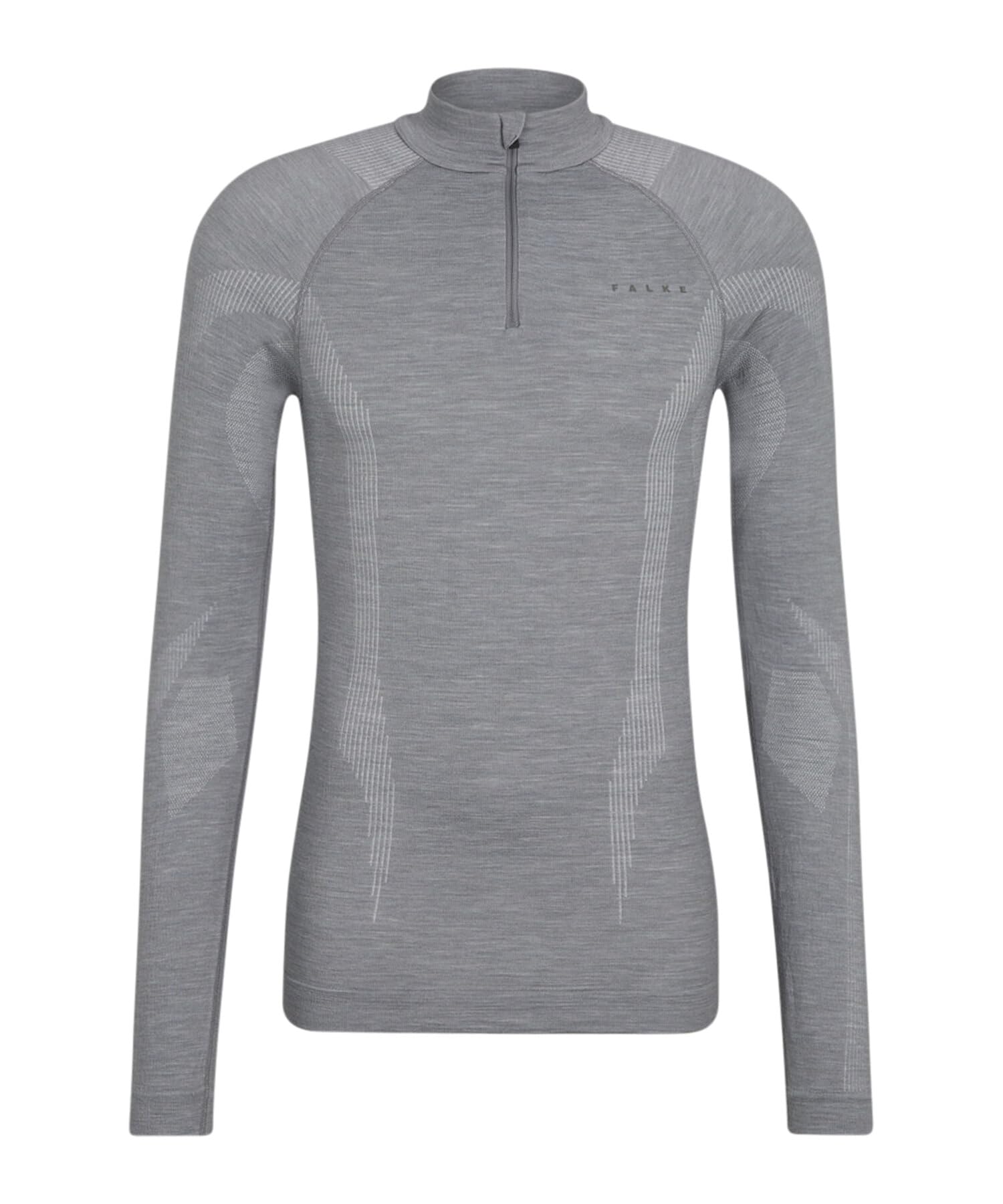 FALKE Herren Wool-Tech High Zip Neck Funktionsshirt Langarm atmungsaktiv klimaregulierend nachhaltige Wolle Funktionsmaterial kalte bis sehr kalte Temperatur Funktionsunterwäsche 1 Stück