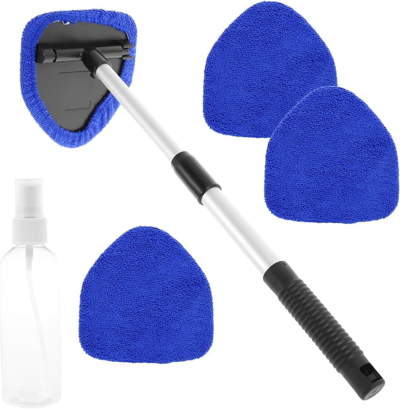 Car Windshield Cleaning Brush Telescopic Window Glass Cleaner Car Window Cleaner(Red-3pcs)