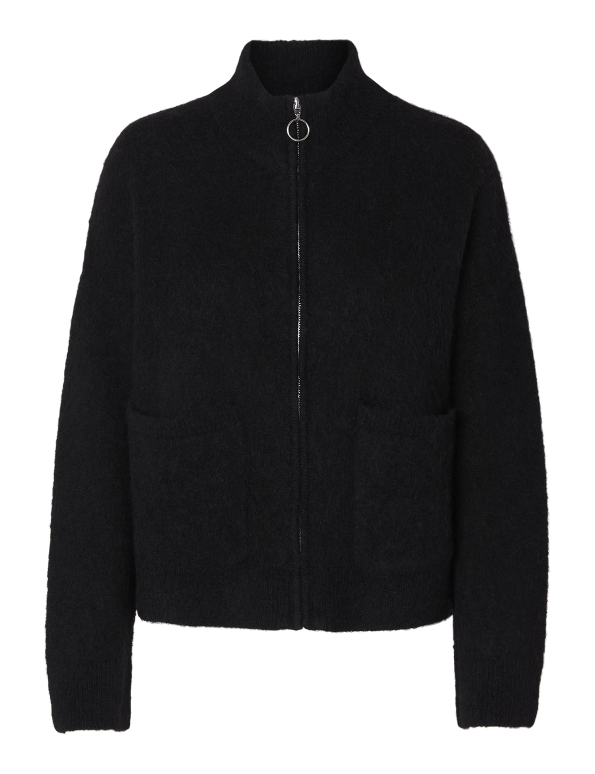 SELECTED FEMME Female Wool Blend Cardigan, Black, XL