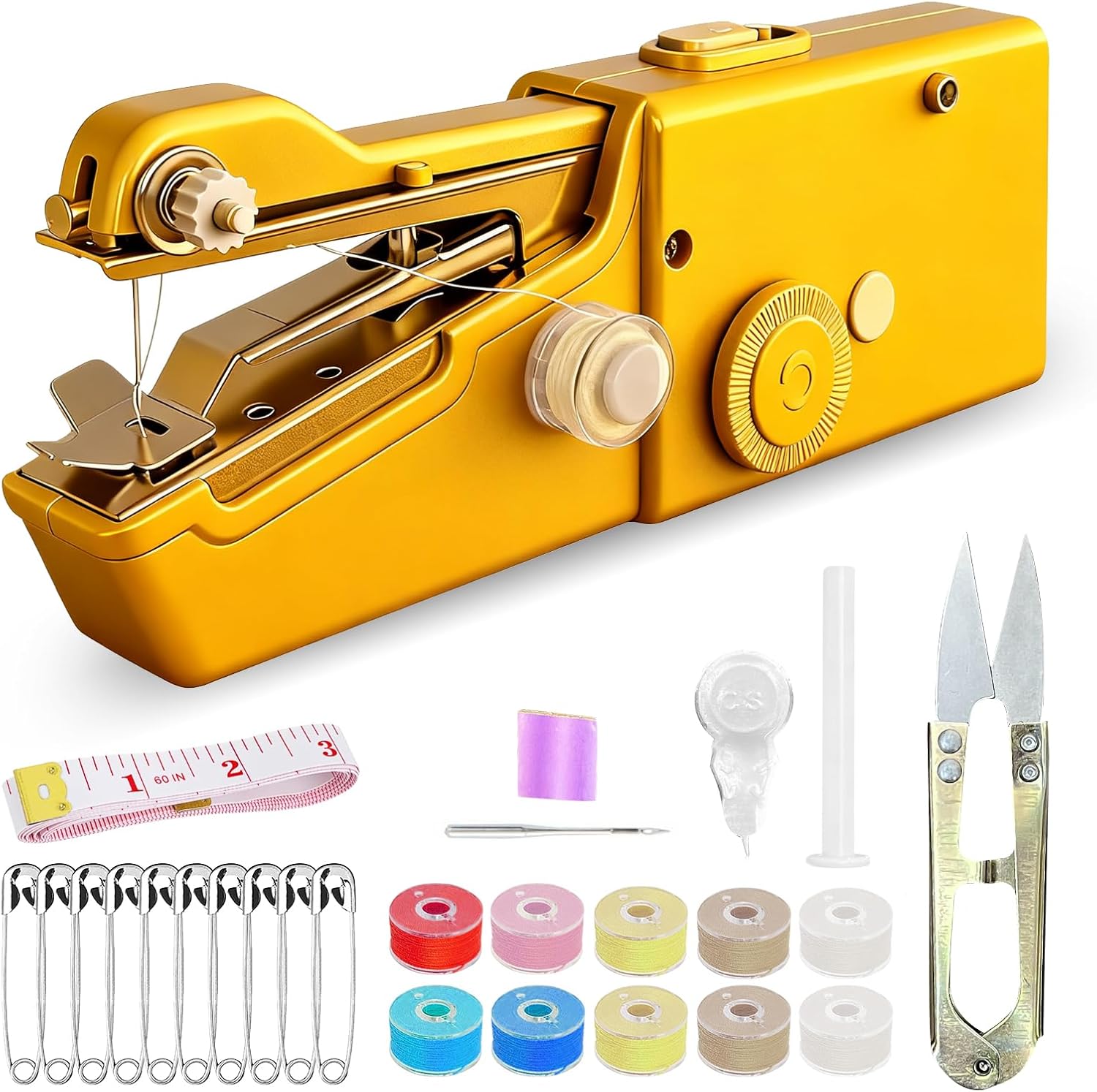 Amazon.com: Handheld Sewing Machine - Portable Mini Sewing Machine with ...