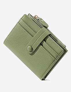 Womens Rfid Wallet, Small Slim Thin Compact Credit Card Wallet for Women, PU Leather Bifold Cash Laddies Wallet with Zipper Coin Pocket & ID Window