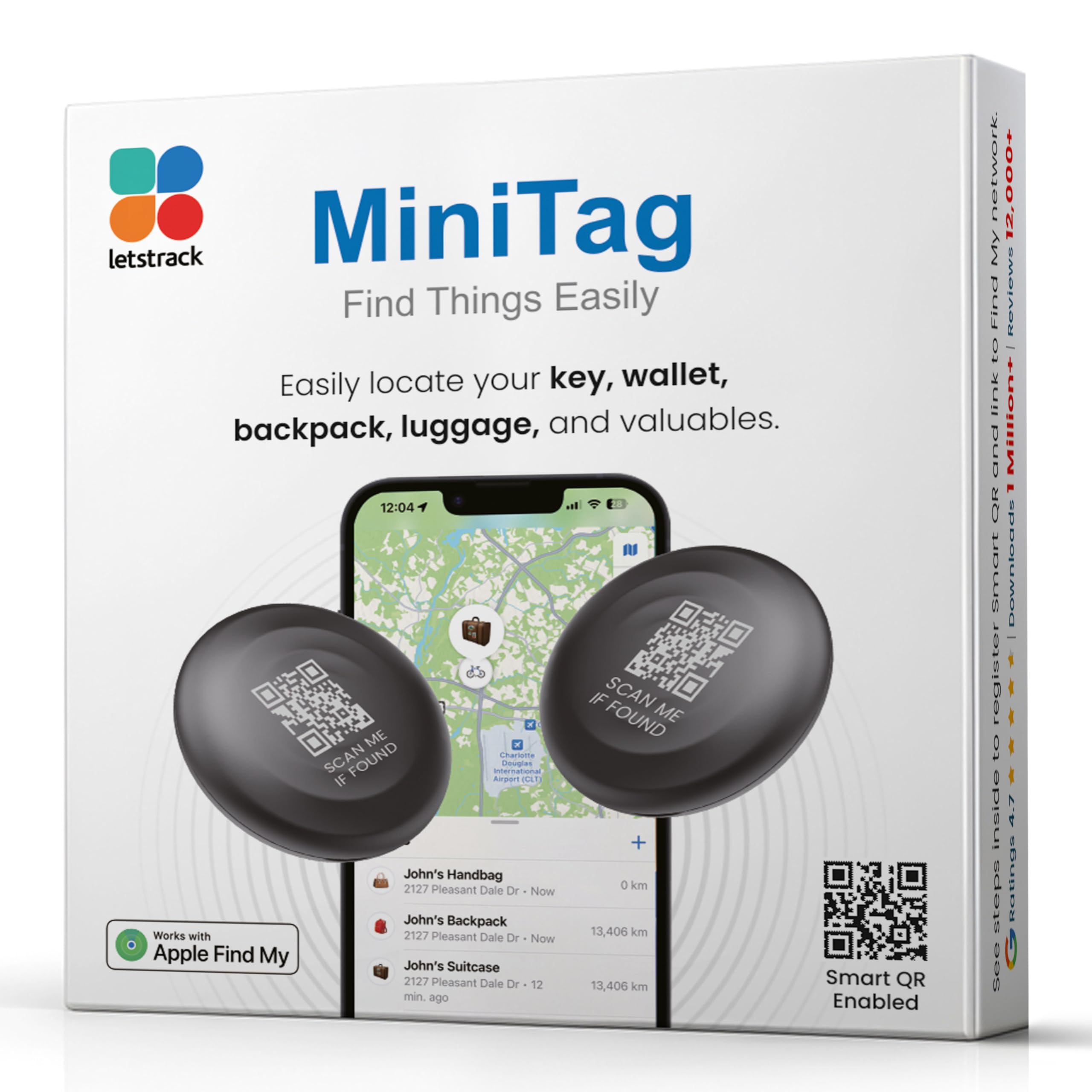 Bluetooth Smart TAG Compatible with Apple Find My (iOS only), Tracker Tag with 2-Year Replaceable Battery, 75dB Alarm Volume, Finder & Locator for Keys, Wallet, Luggage and More-image-49