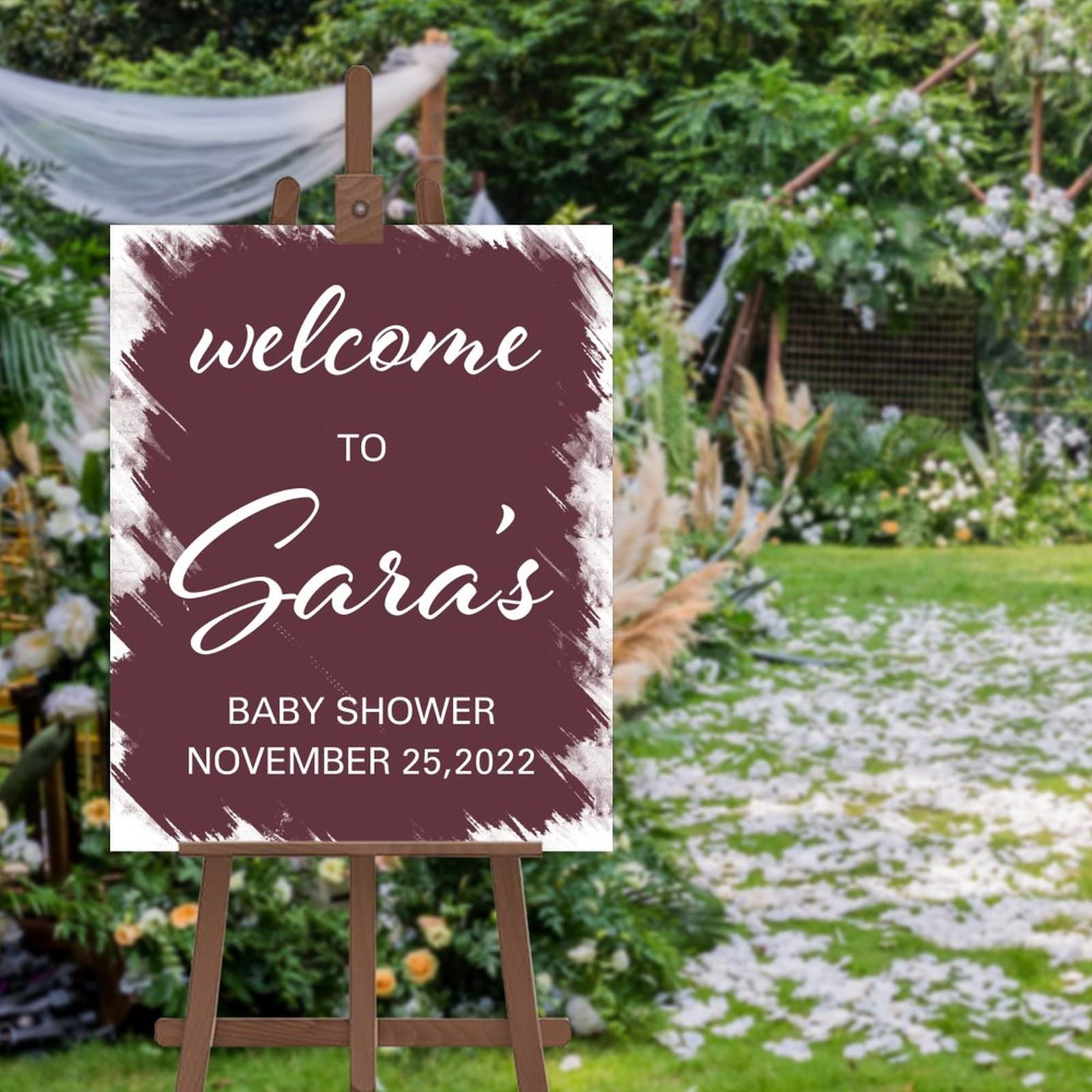 Panneau personnalisé welcome baby shower grand format 50x75 pour fête et mariage