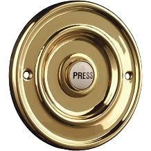 Byron Wired Bell Push Flush Mounted - Brass