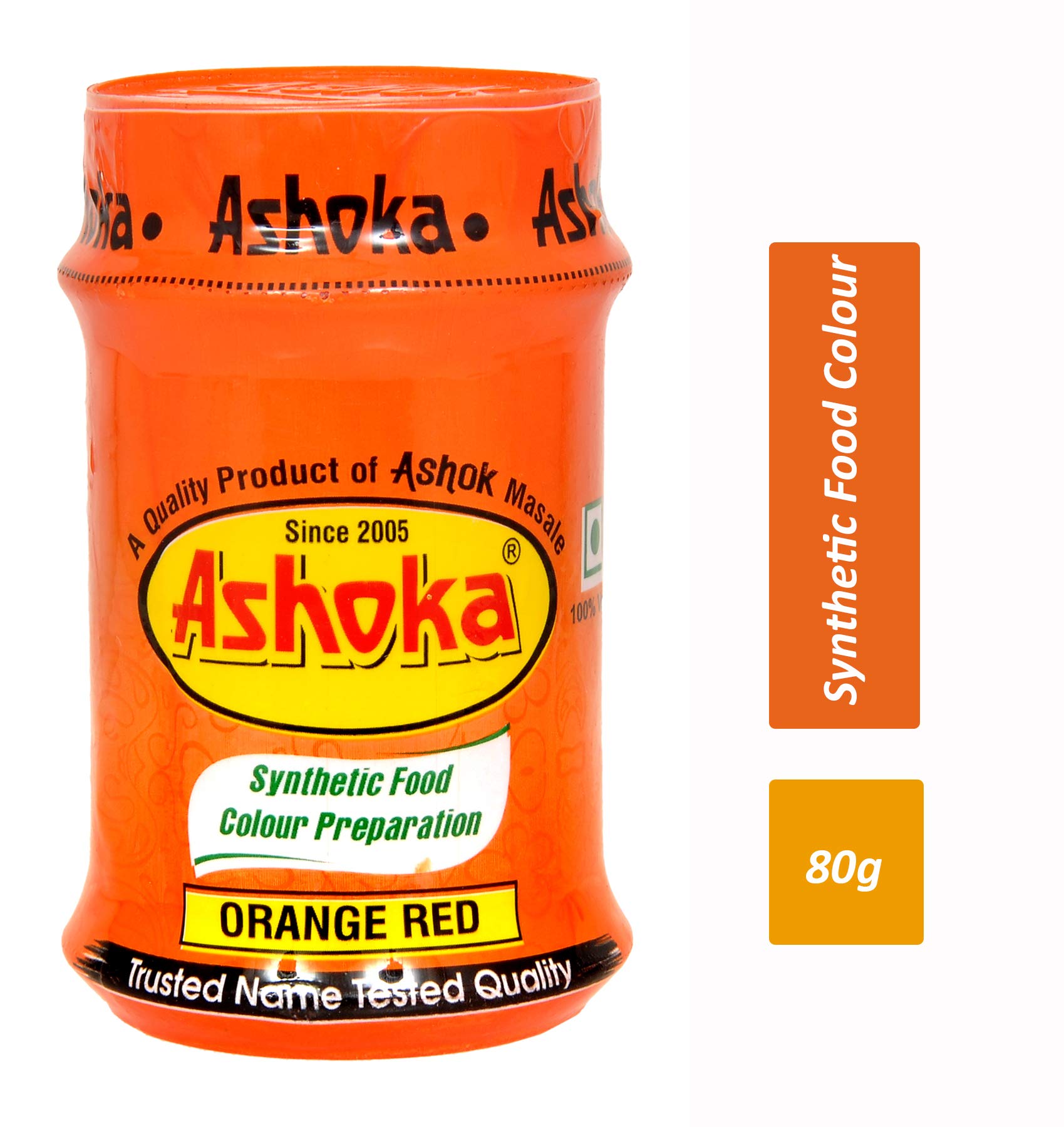 ASHOKA Red Food Colour Powder - Natural Extract for Cake, Biryani, Sweets, Desserts, Ice Cream, Beverages & Baking - Vibrant Edible Colorant - 80g Each (Pack of 4) 3