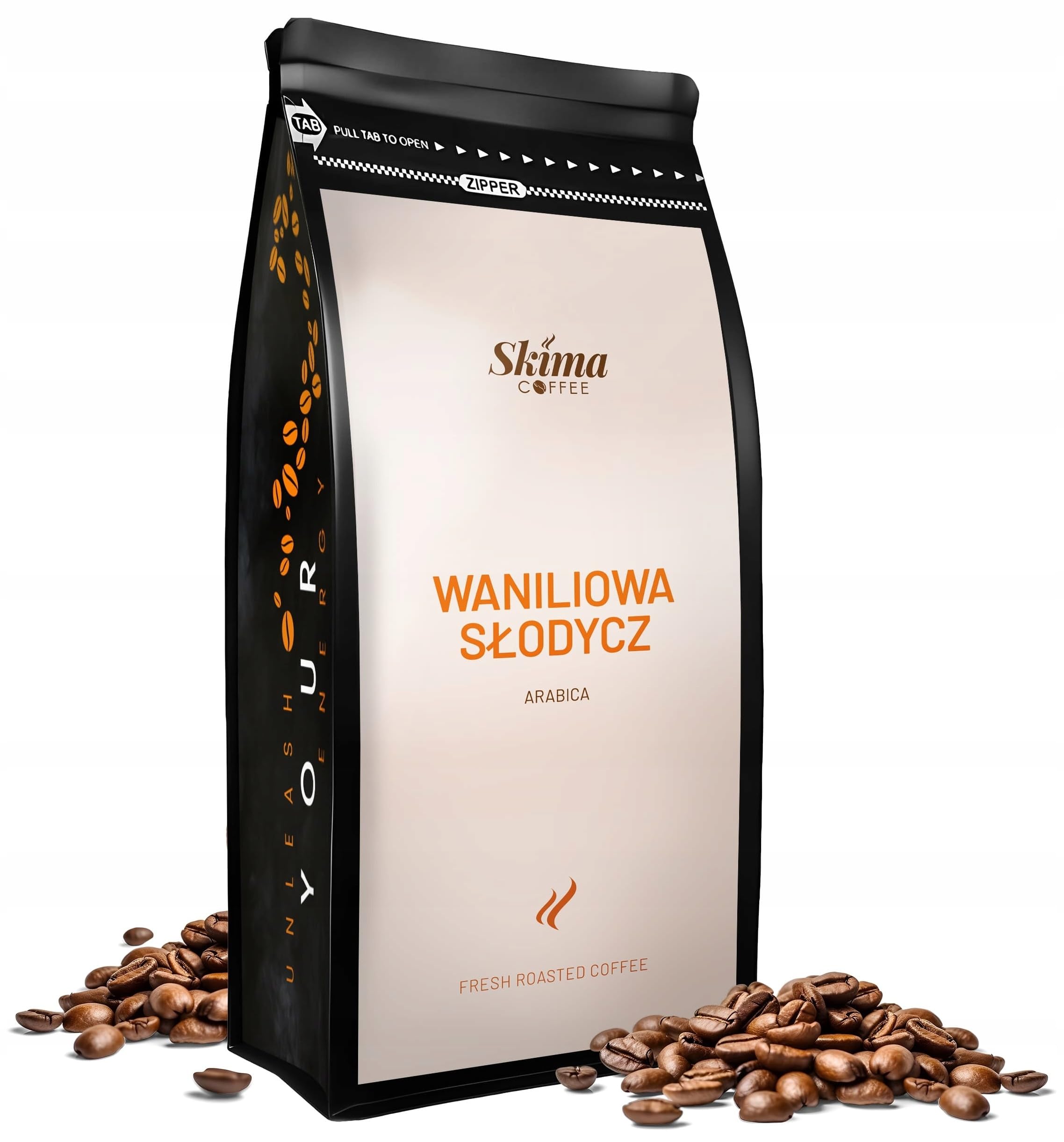 Kawa ziarnista 1kg x3 WANILIOWA CZEKOLADOWA KARMELOWA ARABICA Świeża