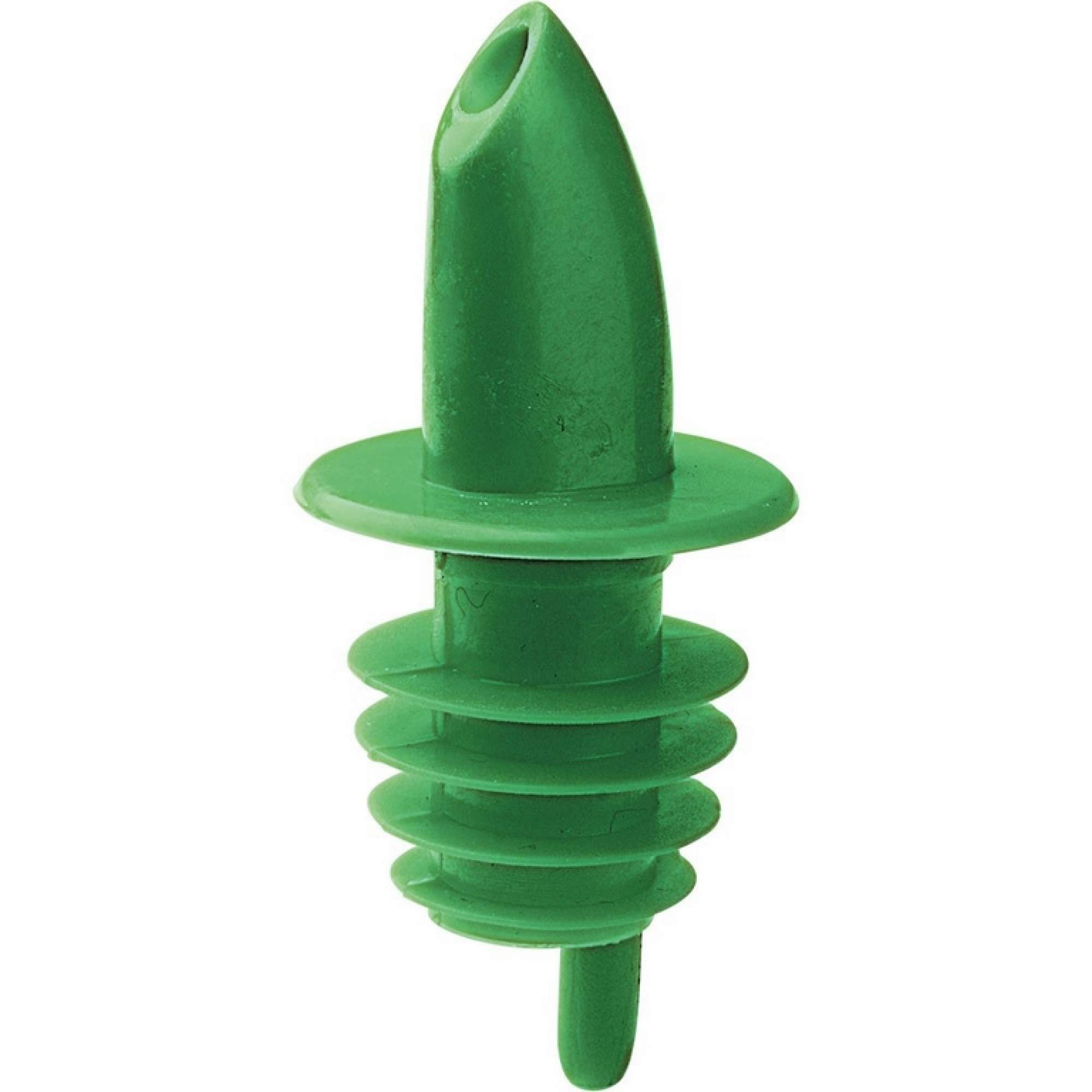 (12-PCS-Green) Free Flow Liquor Pourers Bottle Pour Spouts Speed Pourers