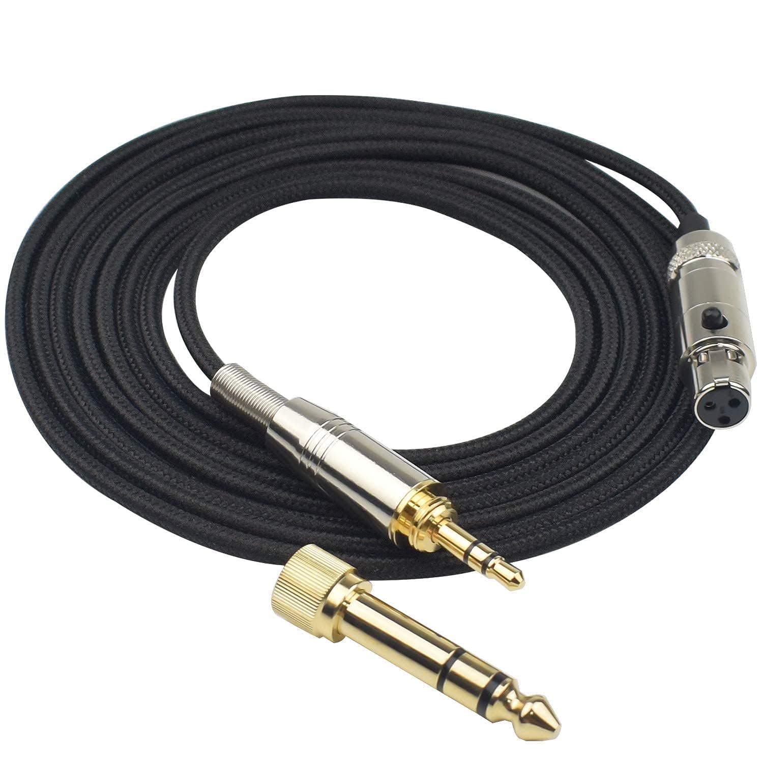 Zosvoses Câble audio de rechange Q702 compatible avec AKG K240, K240S, K240MK II, Q701, K702, K141, K171, K181, K271s, K271 MKII, M220, Pioneer HDJ-2000, avec adaptateur 6,35 mm