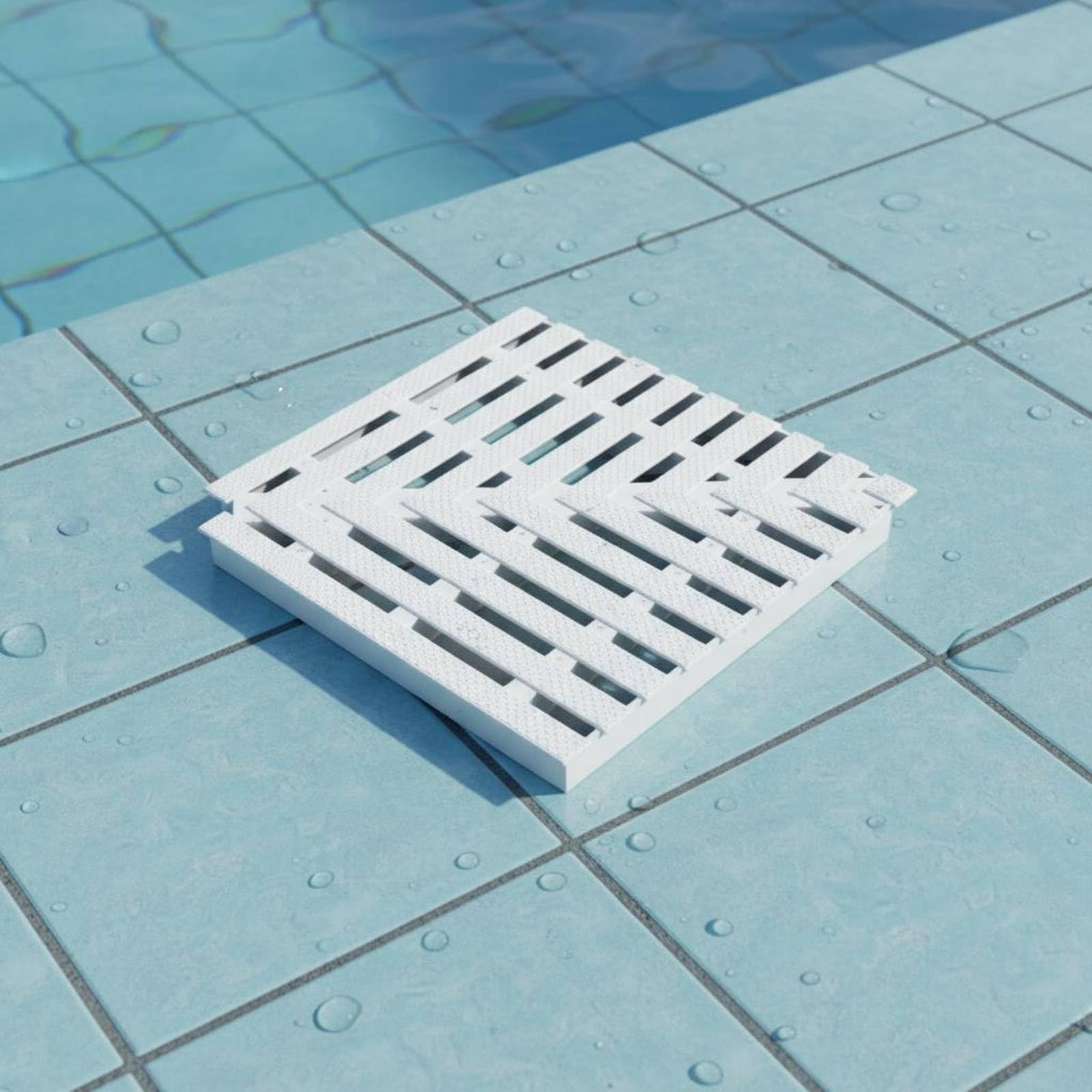 Scarico Angolo Piscina Griglia Drenaggio Antiscivolo Collegamento Semplificato Utilizzo per Piscina Spa Edificio Pubblico Casa, 30 Cm