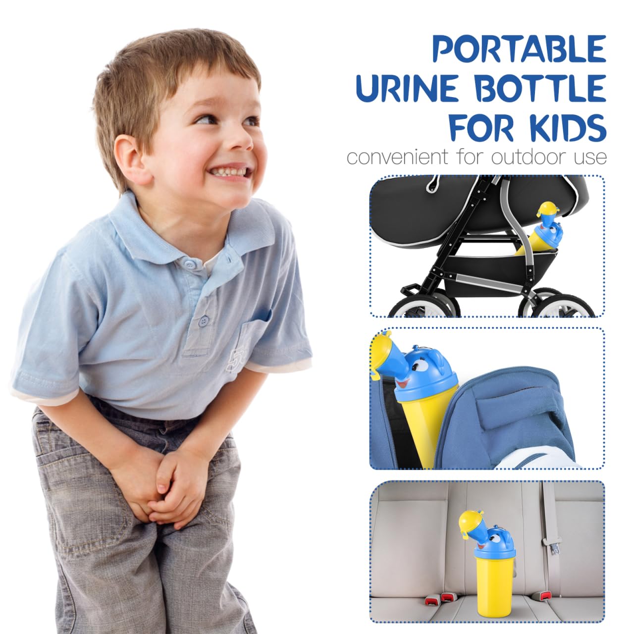 NUOBESTY Boys and Girls Travel Emergency Urinal Car Potty Boy Girl Urinal Safe Material Cartoon Design Compact - Image 4