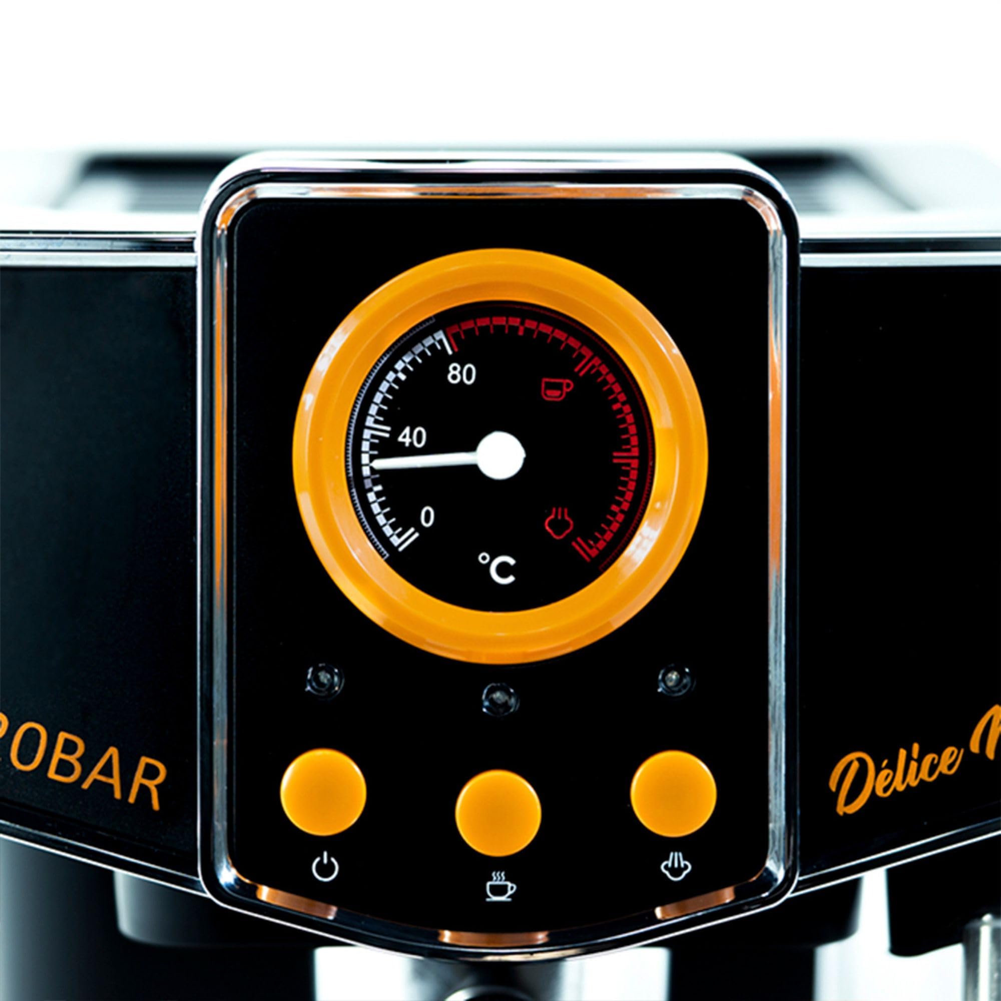 ECODE® Espressomaschine Maschine Delice Schwarz, 20 Bar Druck, Vaporizer Schwenkbar - Maschine mit Tank 1,5 L, milchaufschäumer, Ein-/Doppeldosierung, Manometer mit Temperatur - Kaffeemaschine