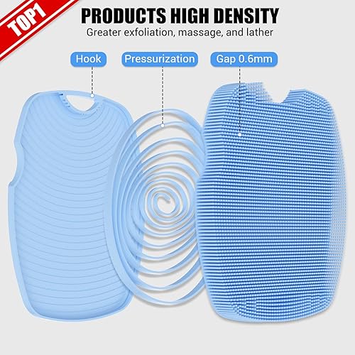 Miniatura 5 de Depurador corporal de silicona, anti infusión de zinc, cerdas altamente elásticas, exfoliante corporal para cuerpo de ducha, reducción de celulitis,