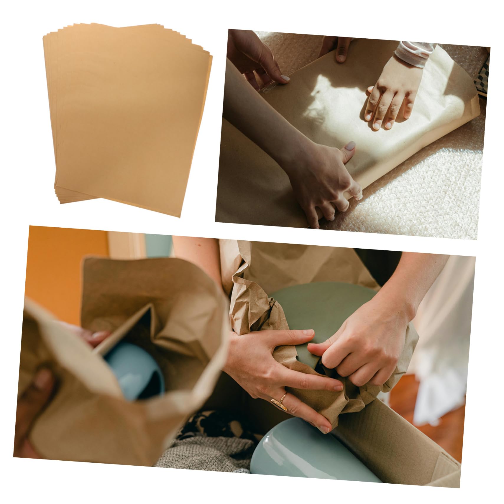 MAGICLULU 100 Pièces Papier Kraft pour Anniversaires et Célébrations pour et et Pratique