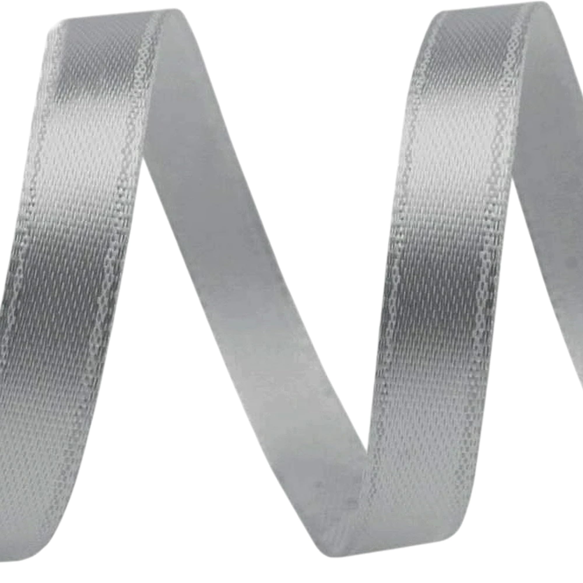 cyclingcolors Satin Polyester Ribbon - 6mm x 22m - Gift Wrapping Ribbon for Packaging, Decoration, Birthday, Cakes, Sewing, Crafts & Floristry - Grey