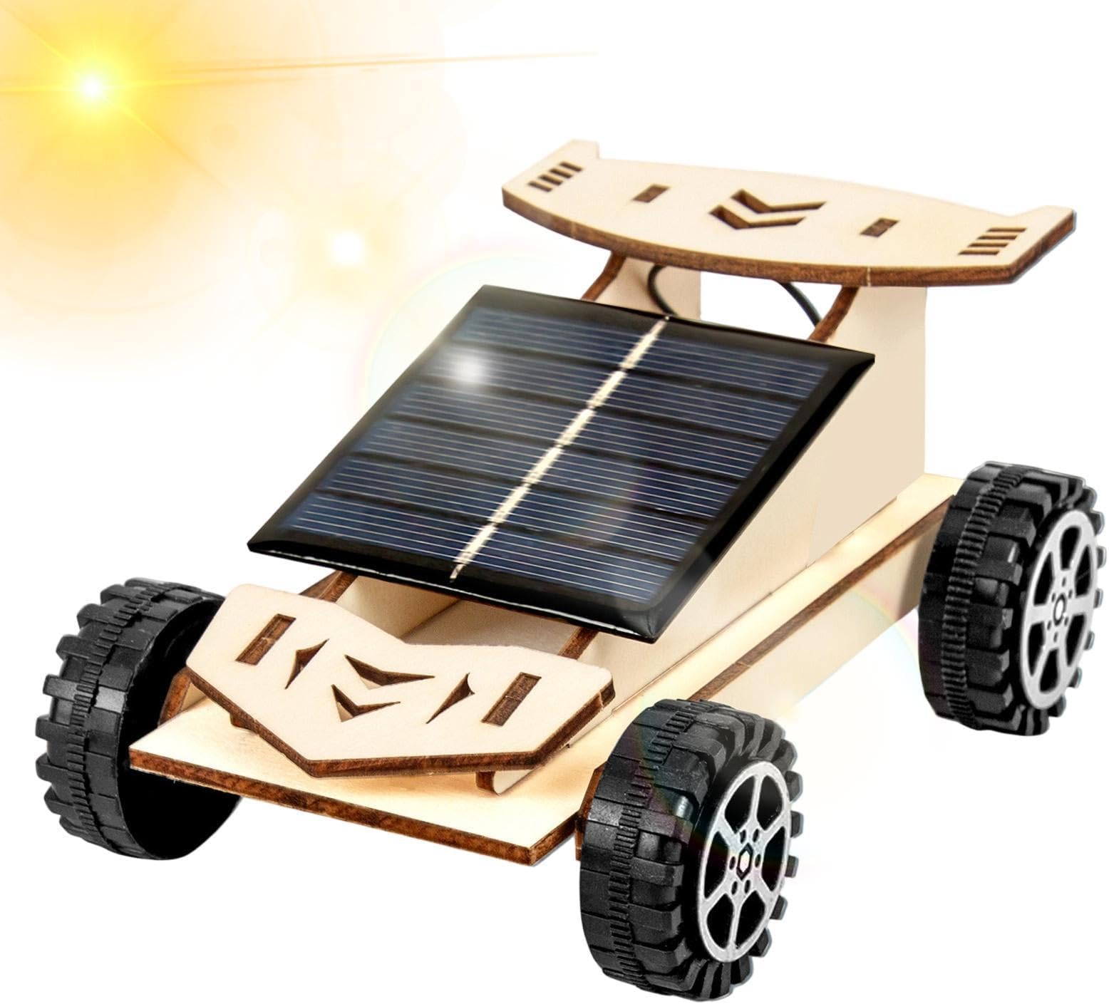 ソーラーカー キット - 手作り教育科学工作 | ソーラーソーラーシステムキットシステムキット - ご家庭でのクラフト 屋外での遊び 学校の授業やクラブ活動 誕生日会 休日のパーティー 様々なアクティビティやイベントにぴったりな男の子向けの知育