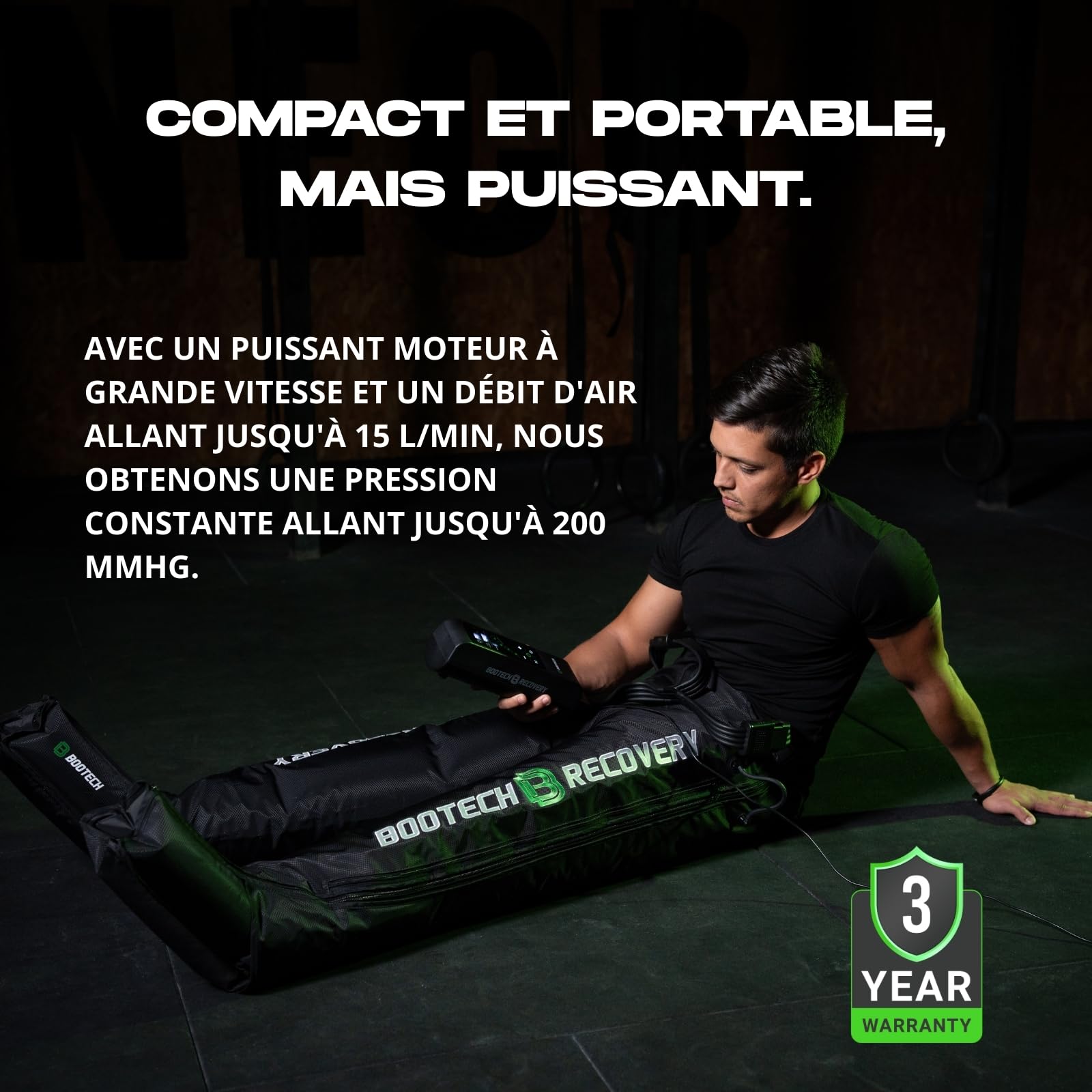 BOOTECH Pantalon de Pressothérapie pour la Maison, Masseur de Jambes et Pieds Fatigués, Améliore la Circulation, Récupération Musculaire, Drainage Lymphatique, Rétention d'Eau, Cellulite