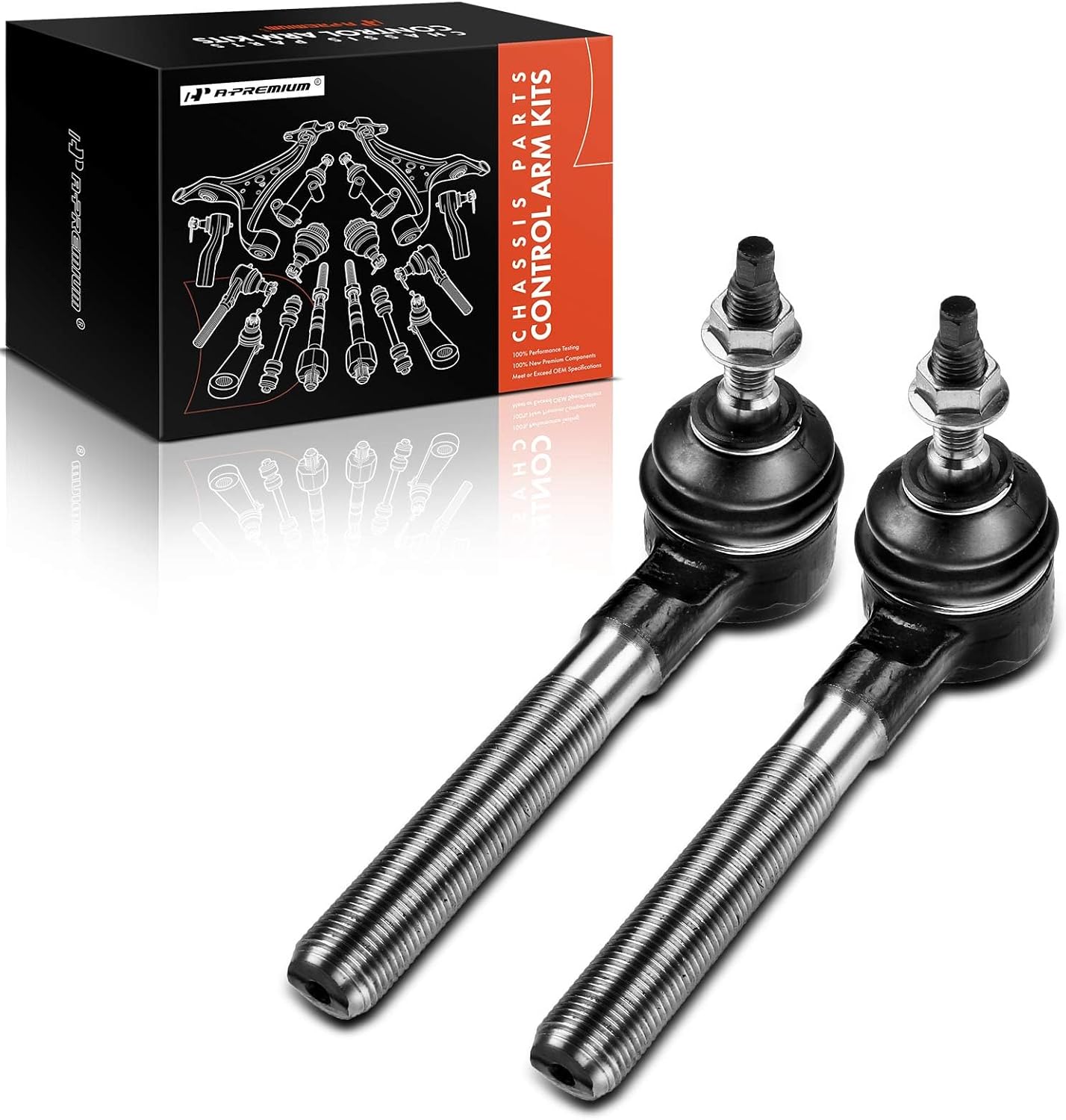 A-Premium 2 x Front Outer Tie Rod Ends, Compatible with Chrysler 300M 1999-2004, Concorde 1998-2004, Intrepid 1998-2004, LHS 1999-2001, Dodge Intrepid 1998-2004