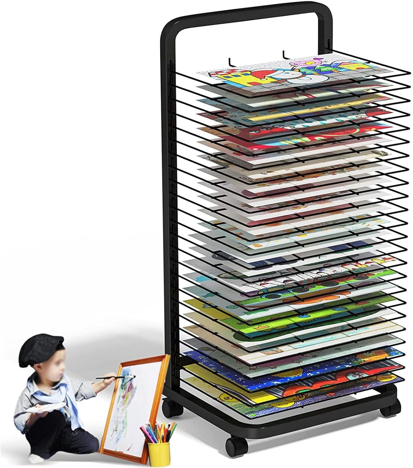 Bildertrockenwagen Trocknungswagen Art Drying Rack For Classroom Paint