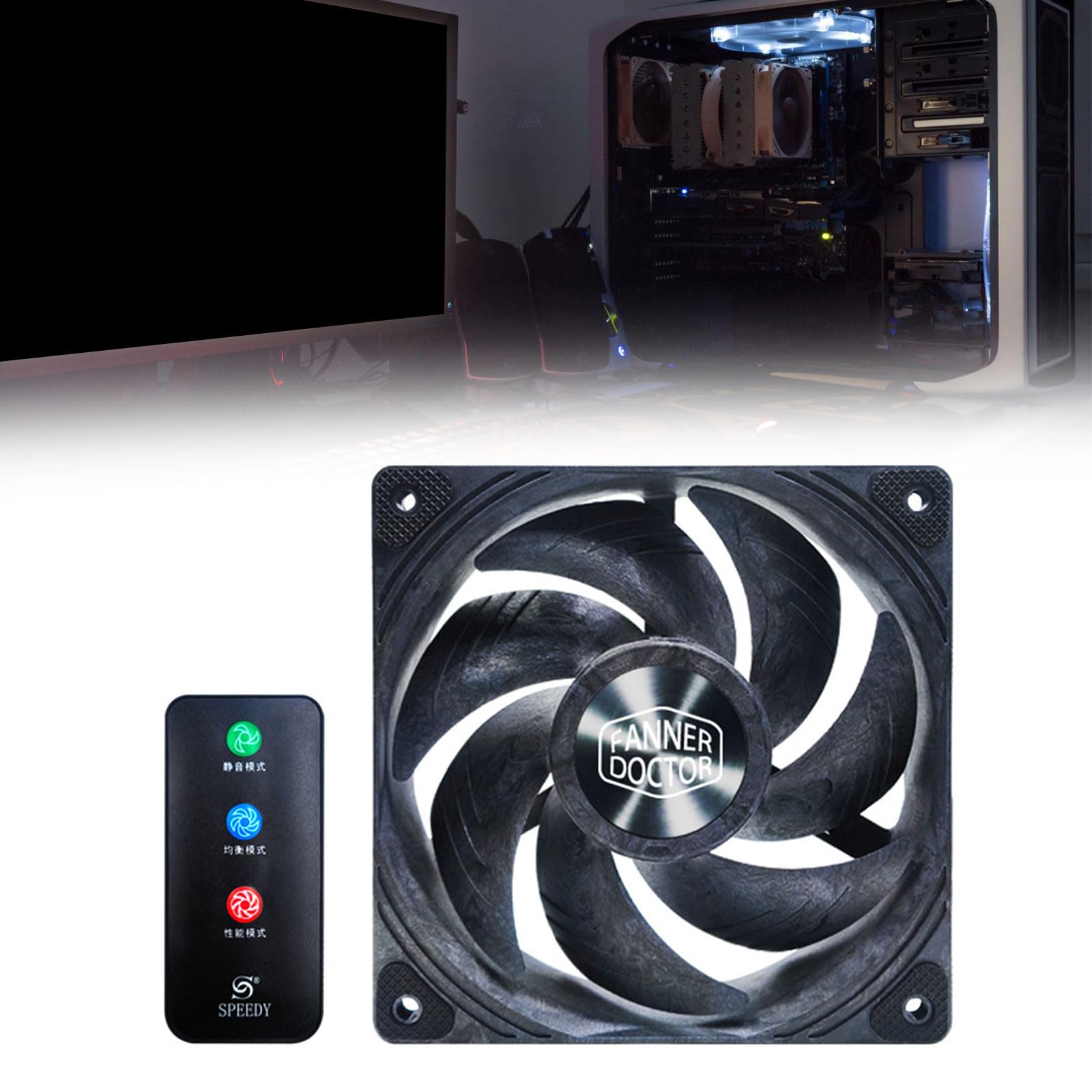 Ventola per da 120 mm Cuscinetti a doppia Resistente alle alte temperature per un ' efficiente dissipazione del calore Ventola raffreddamento per da gioco a basso rumore
