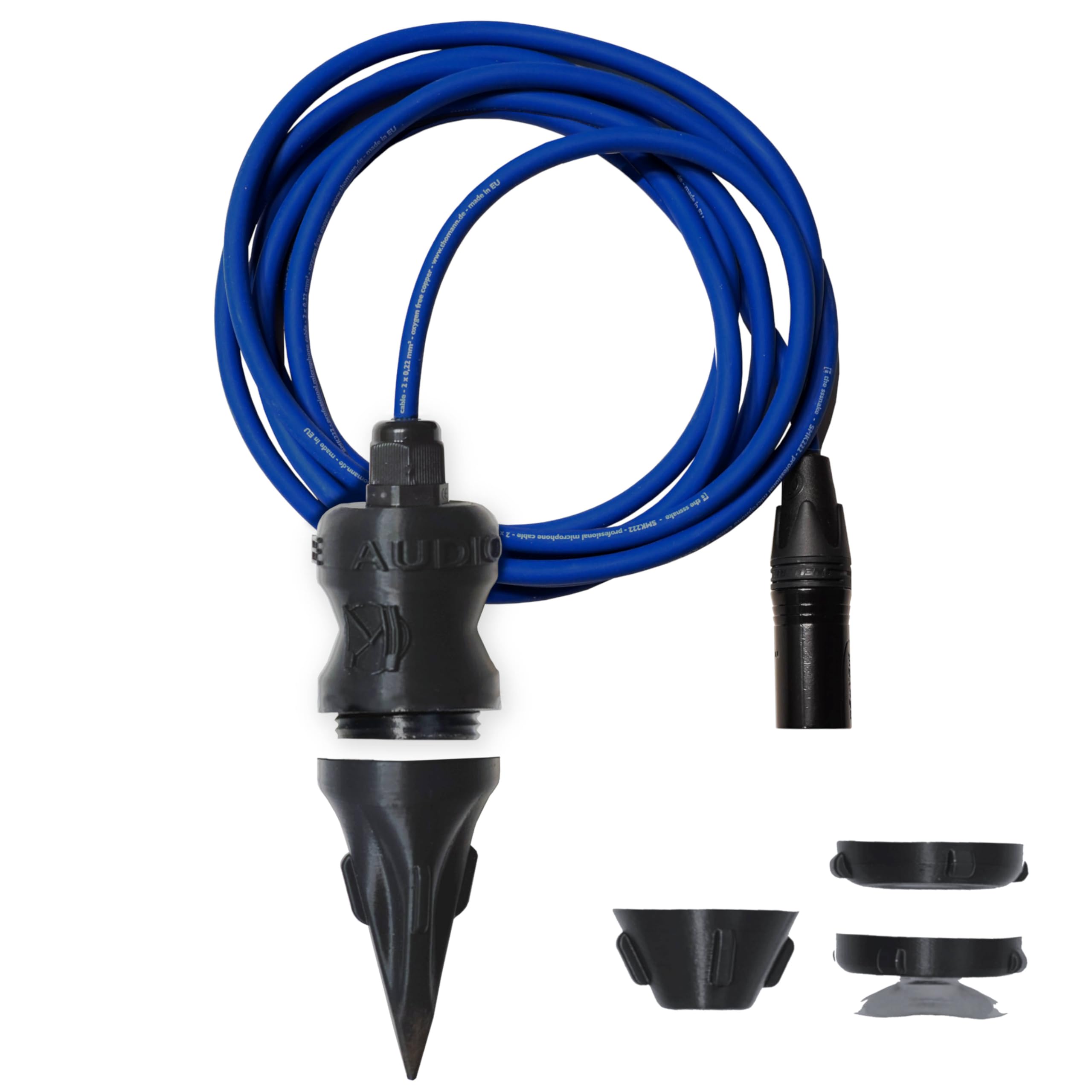 GEOPHONE/Micro Contact o niskiej częstotliwości, 3 metry (mikrofon niskiej częstotliwości, 5Hz, wibracje, kontakt) (XLR + akcesoria)