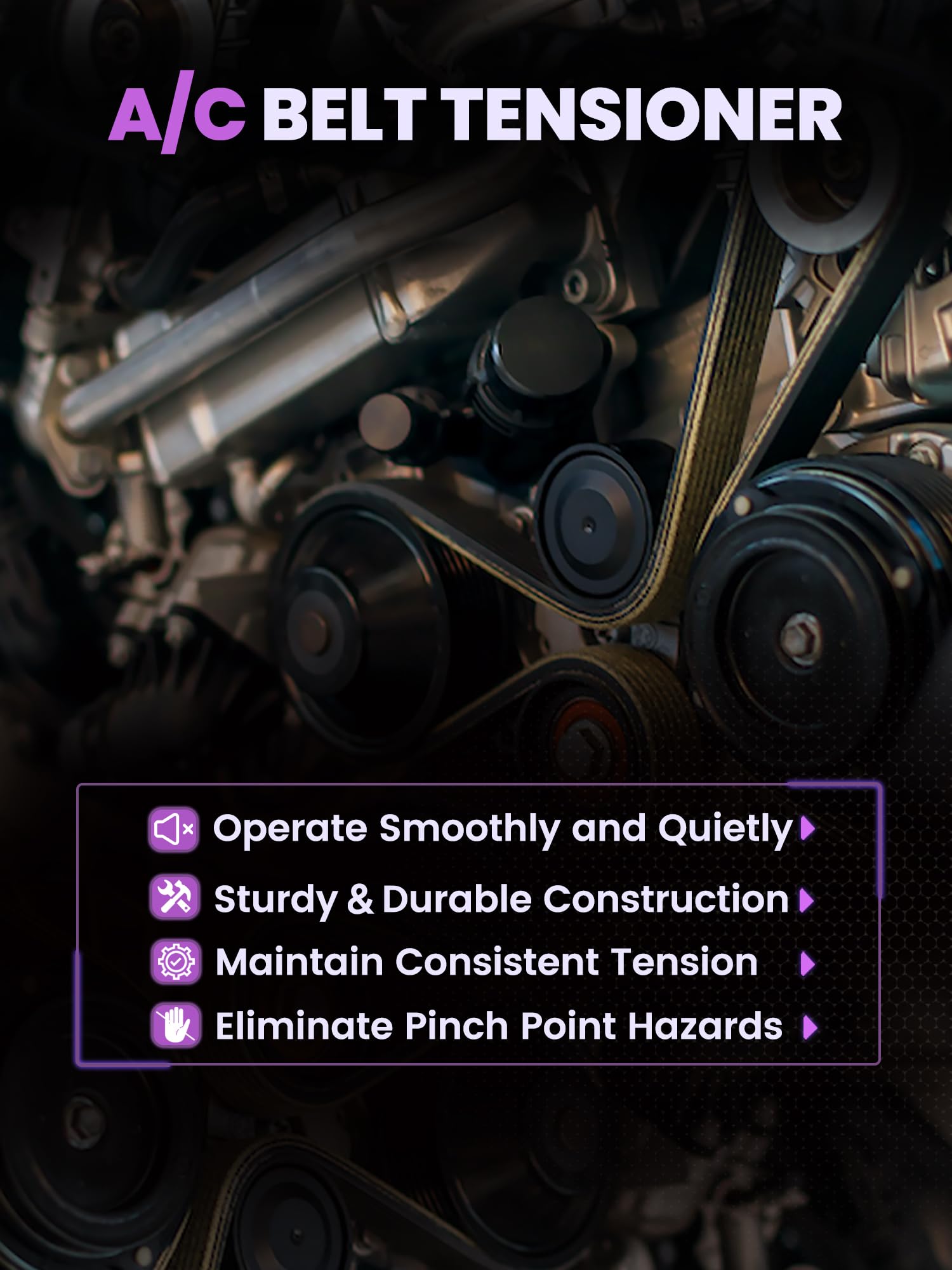 90K-38159 A/C Serpentine - Juego de tensores de correa de transmisión compatible con Chevy Silverado Suburban Tahoe GMC Sierra Yukon 2002-2008 Chevy Avalanche Cadillac Escalade, sustituye a # 19311139