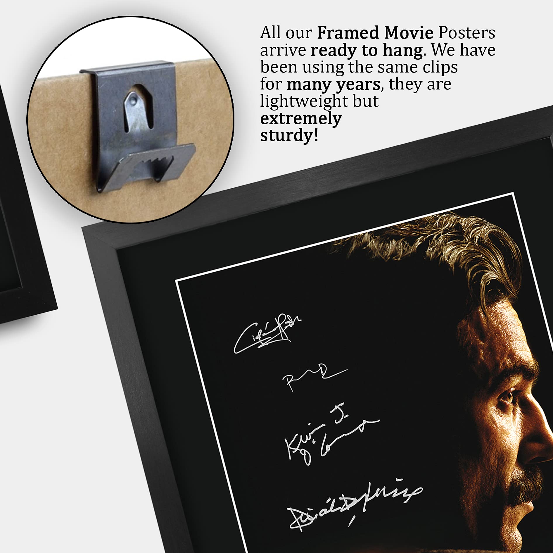 HWC Trading FR A3 There Will Be Blood Daniel Day-Lewis Geschenke Geduckter Poster Signiertes Autogramm Foto für Fans von Film Memorabilien - A3 Framed