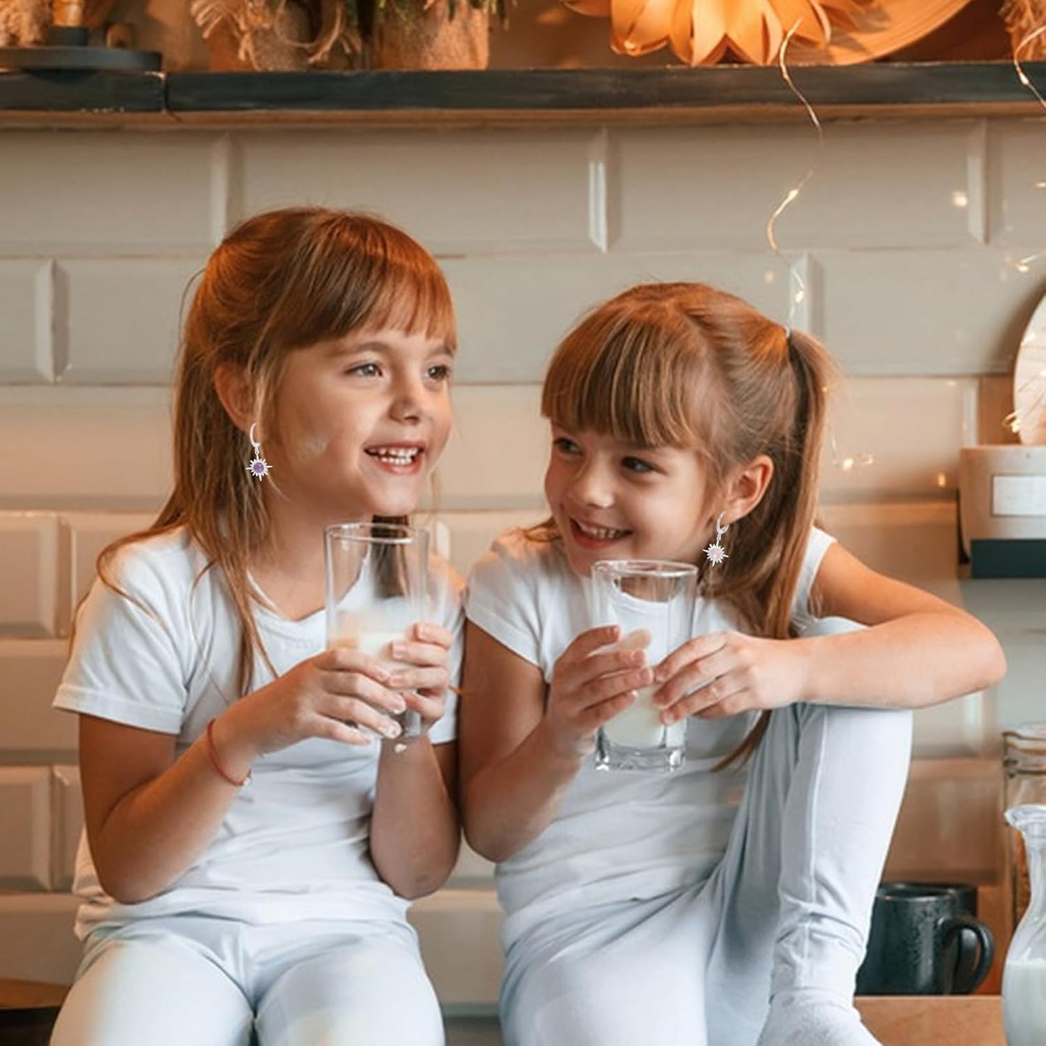 Natural Stone Sun/Fan Earrings Female Gold or Silver Plating Gemstone Beads Earrings Jewelry Gift for Women - Image 3