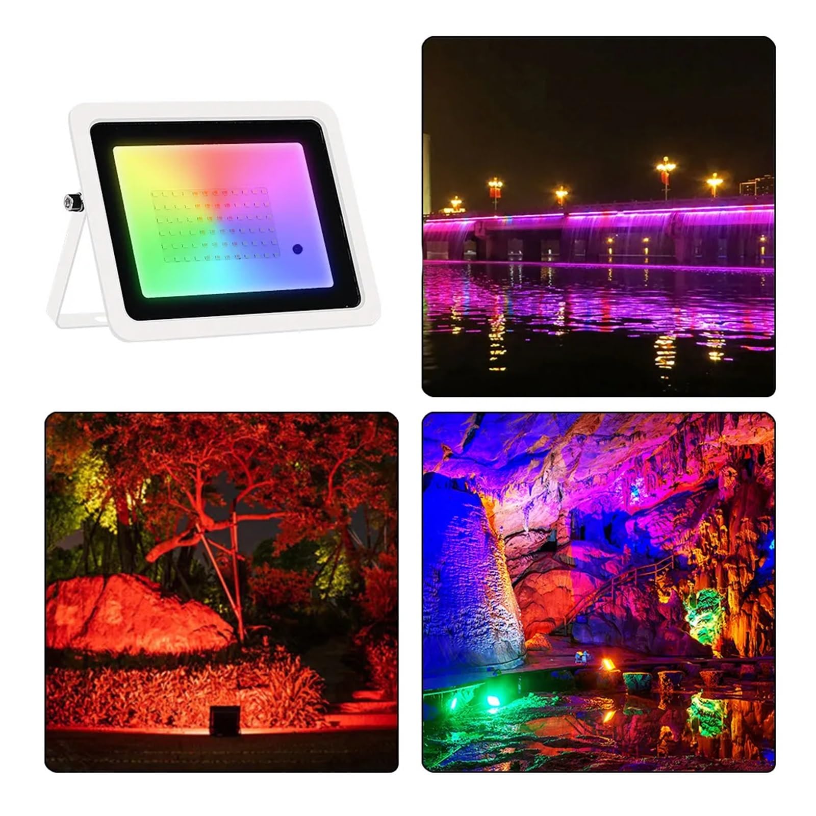 2 Uds RGB Luces De Navidad Proyector Led For Exteriores IP66 Led Impermeable 50W 30W Iluminación Exterior For Jardín Patio Focos LED(2pcs,50W)