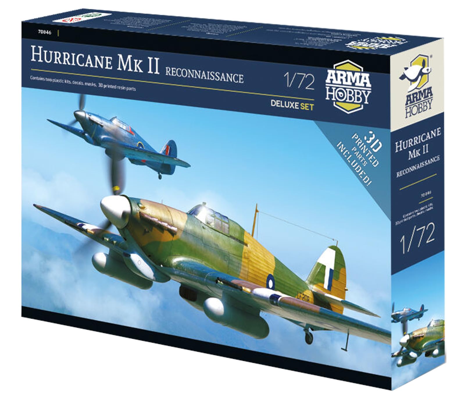 Arma Hobby 70046 Hawker Hurricane MkII Reconnaissance Deluxe 1:72 Model Kit