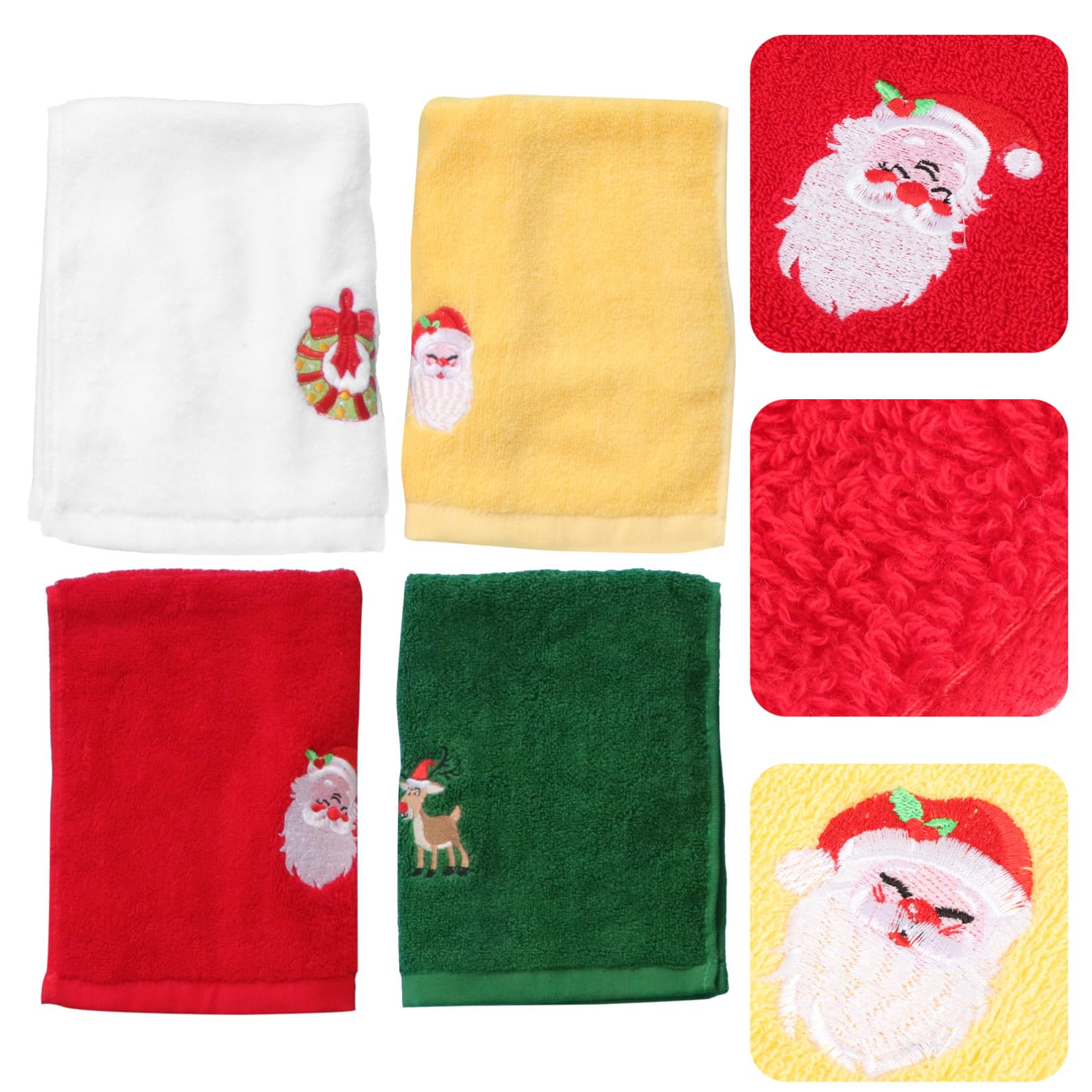 12piezas Toallas De Navidad Bordadas Toallas para Cocina y Baño Absorbentes y