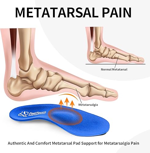 Miniatura 9 de Fuerte soporte de arco ortopédico para neuroma de Metatarsalgia Morton, insertos para aliviar el dolor de bola de pie, fascitis plantar, pies planos