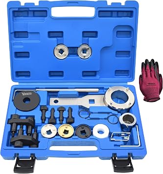 Camshaft Crankshaft Engine Timing Tool Kit Compatible with Audi VW VAG 2006-2018 EA888 1.8 2.0 TSI TFSI T10355 T10060A T10352 T10368 T40011 T40196 T40267, Upgrades Version with Case & Gloves