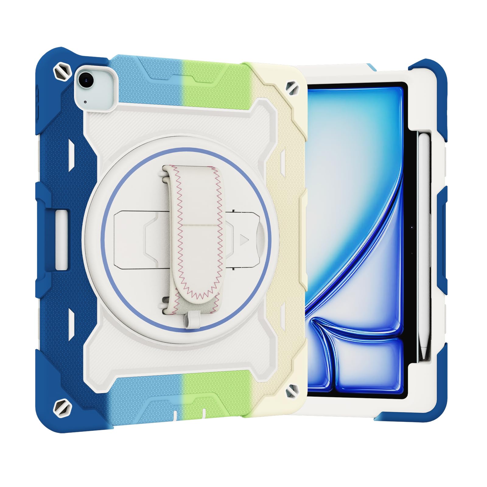 Coque iPad Air 11 M3 M2 contre les chutes avec sangle rotative - 8
